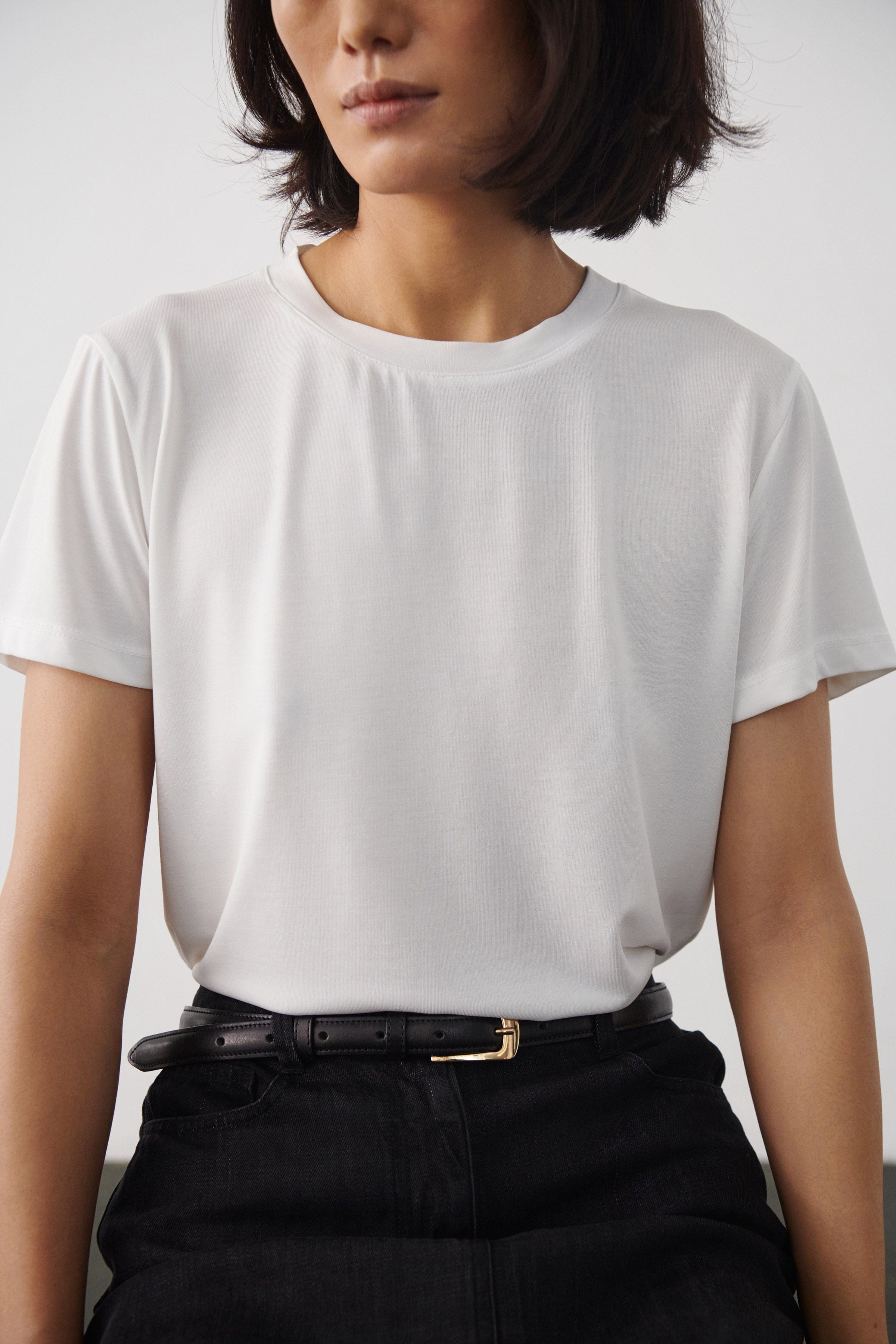 Soaked in Luxury Columbine Short Sleeve T-Shirt - Broken White