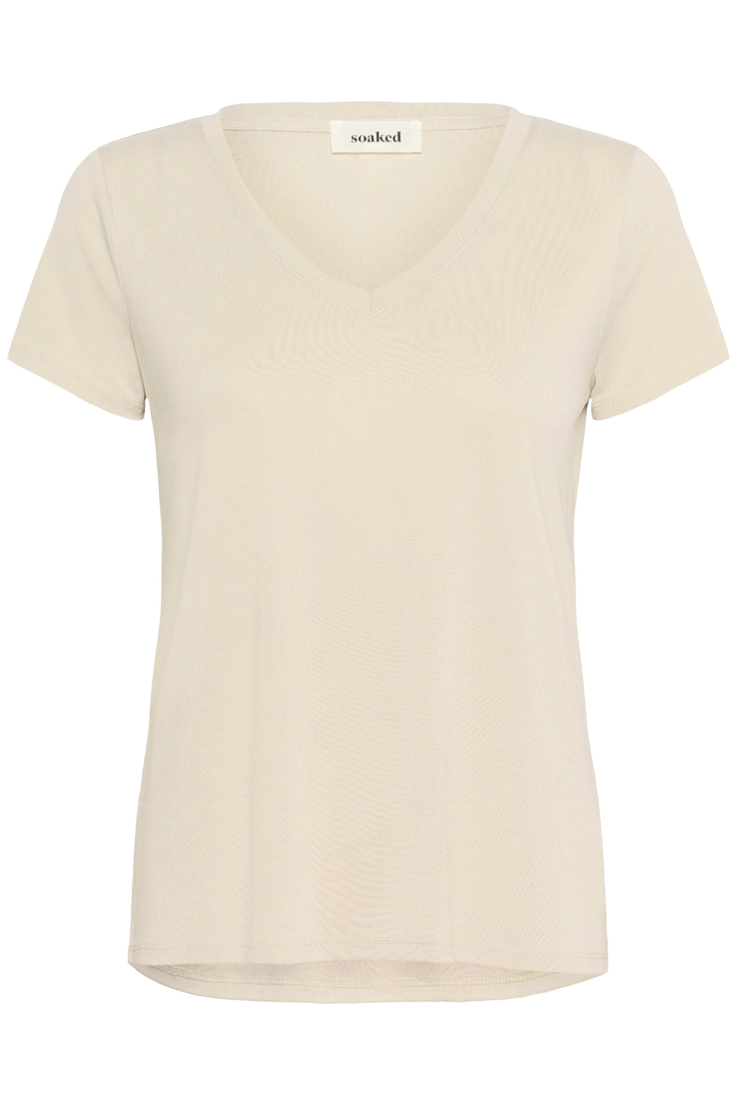 Soaked in Luxury Columbine V-Neck Short Sleeve - Ancient Scroll