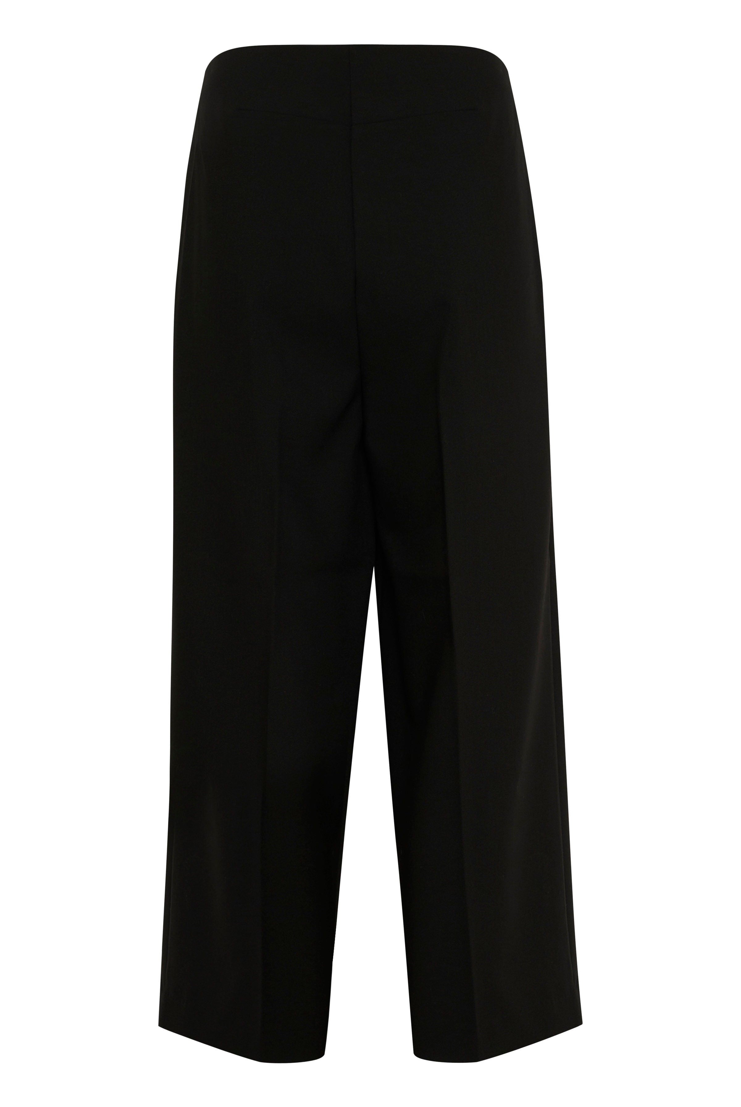 Soaked in Luxury Corinne Wide Cropped Trousers - Black