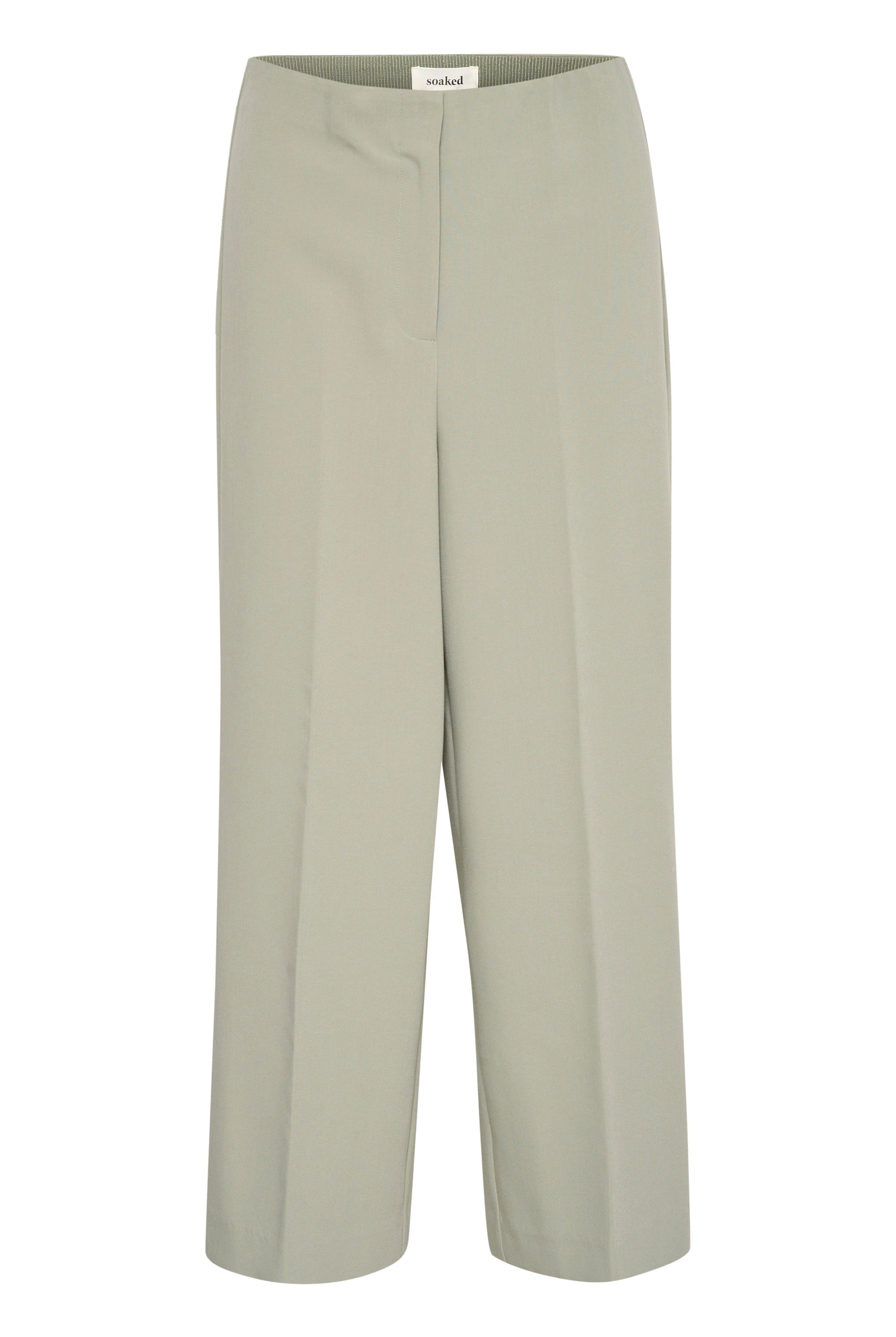 Soaked in Luxury Corinne Wide Cropped Trousers - Shadow