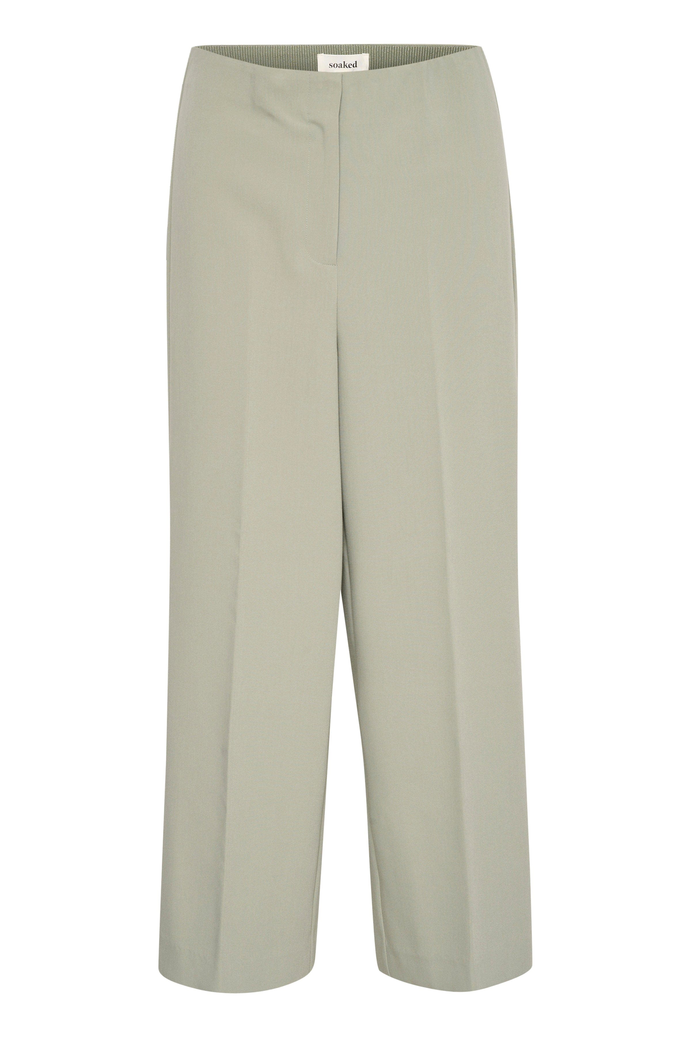 Soaked in Luxury Corinne Wide Cropped Trousers - Shadow