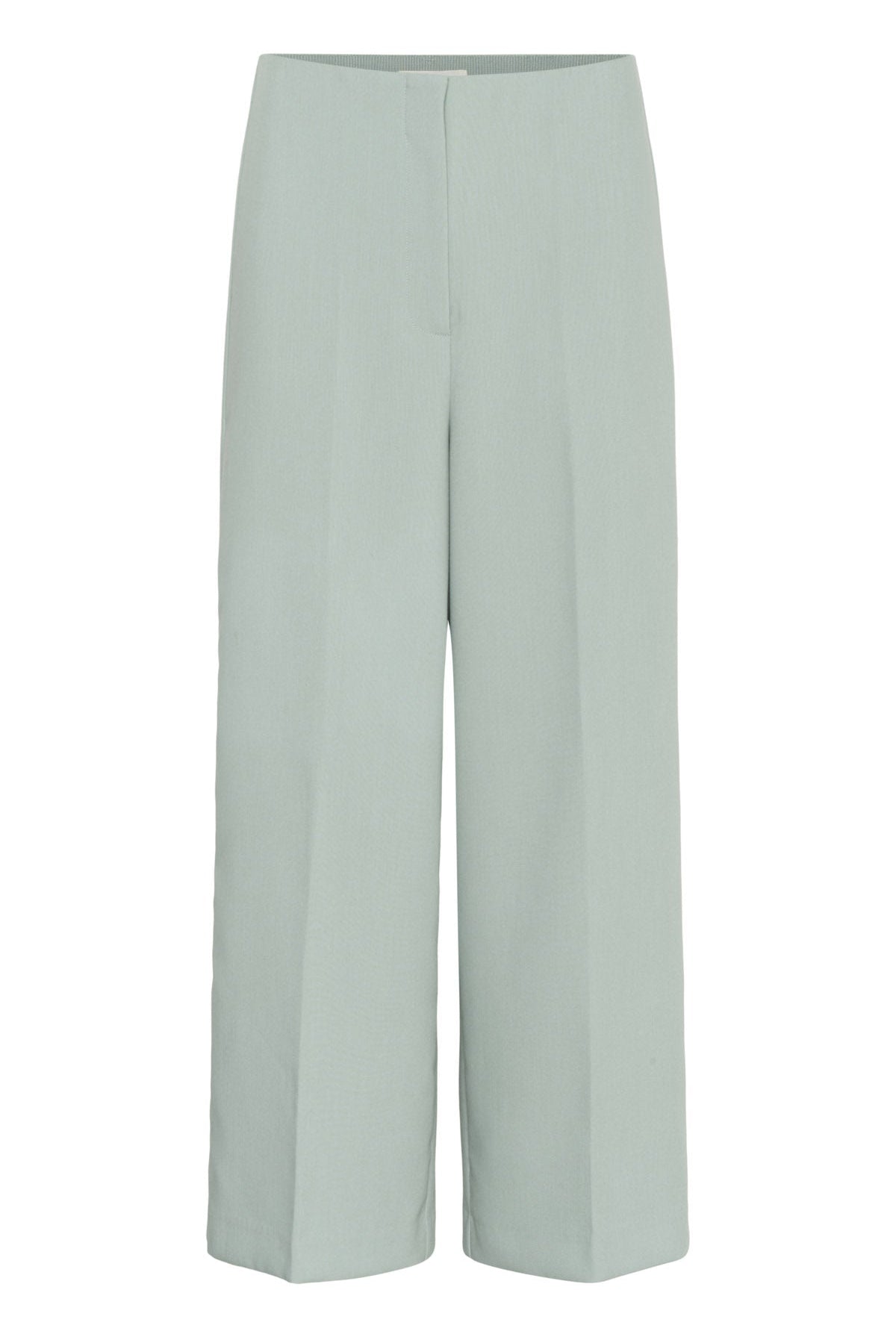Soaked in Luxury Corinne Wide Cropped Trousers - Silver Blue
