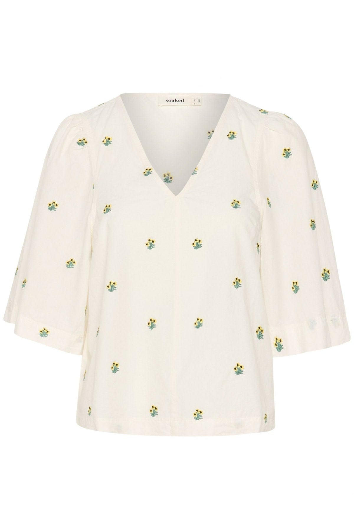 Soaked in Luxury Dina Embroidered Top - Whisper White