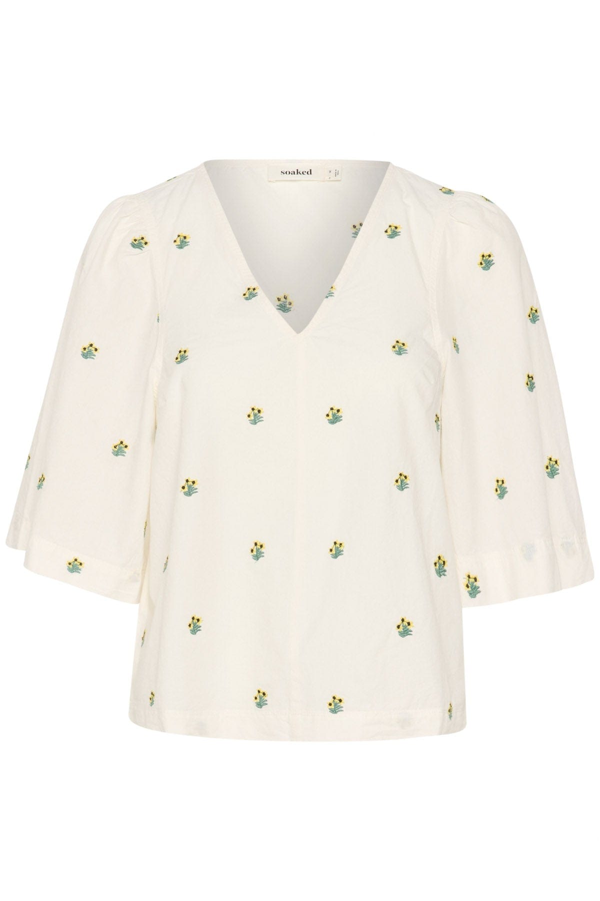 Soaked in Luxury Dina Embroidered Top - Whisper White