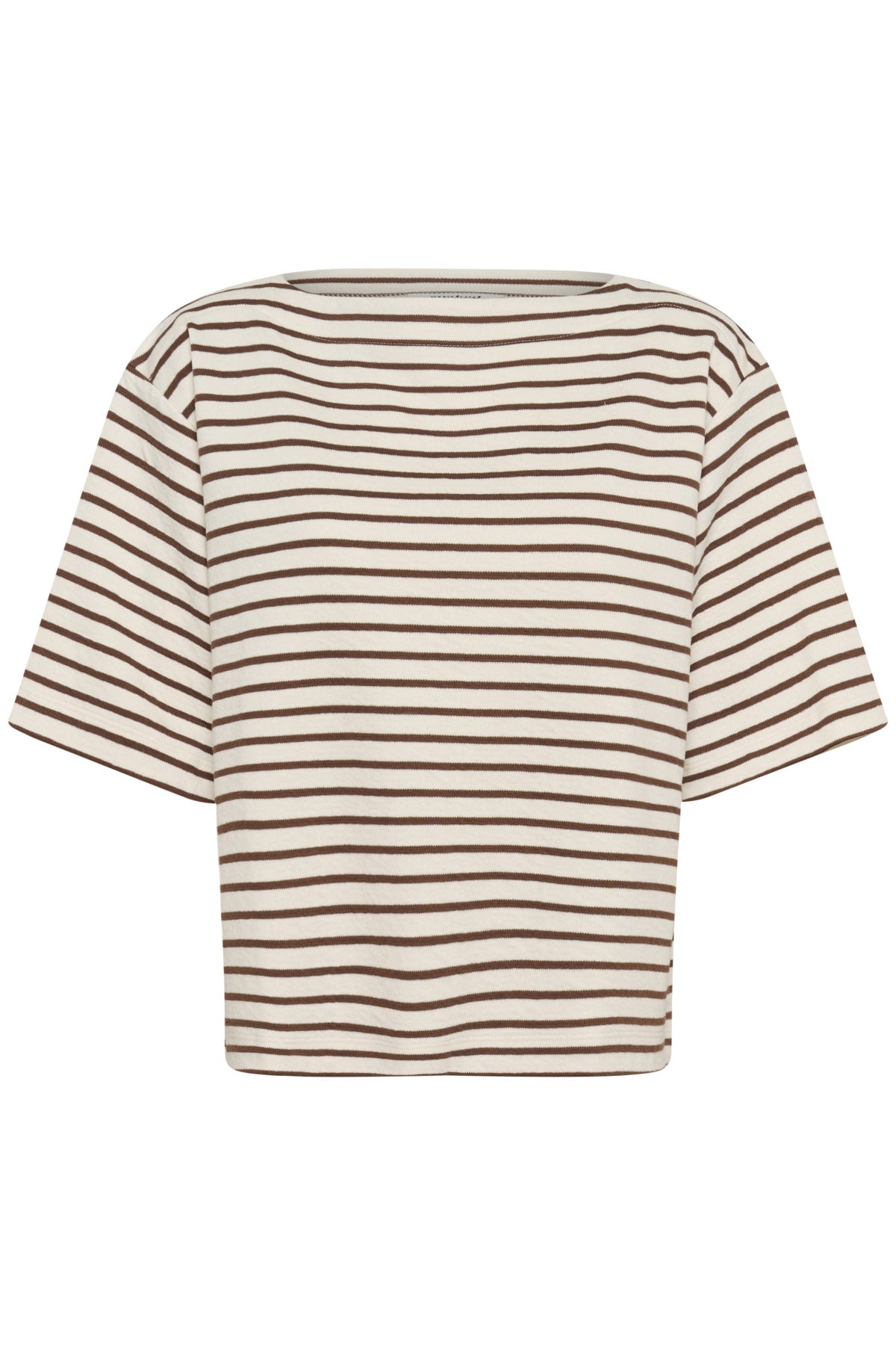 Soaked in Luxury Ingina Stripe Sweatshirt - White/Cappuccino