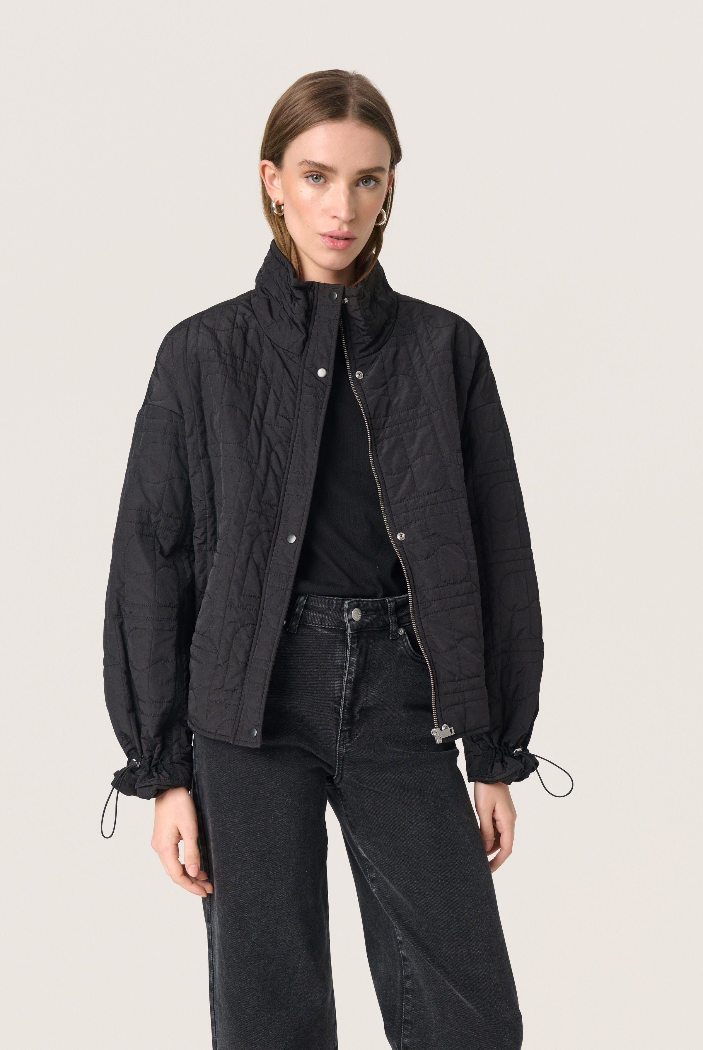 Soaked in Luxury Jackline Quilted Short Jacket - Black