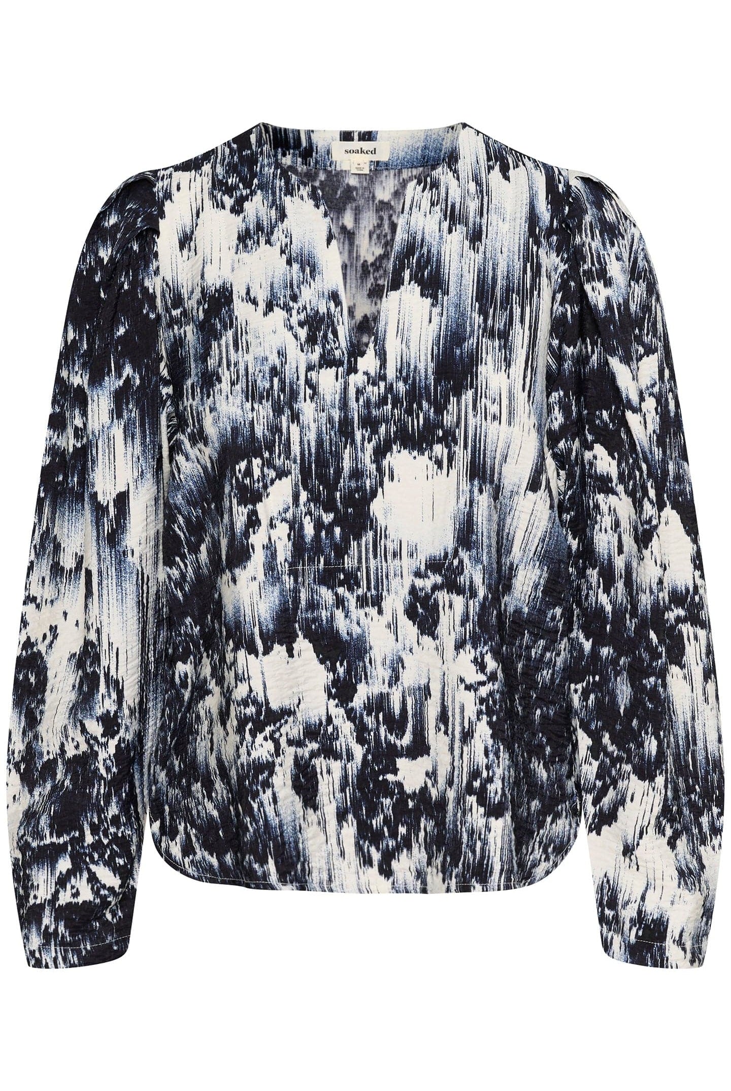 Soaked in Luxury Jazzlyn Blouse - Dark Navy Landscape Print