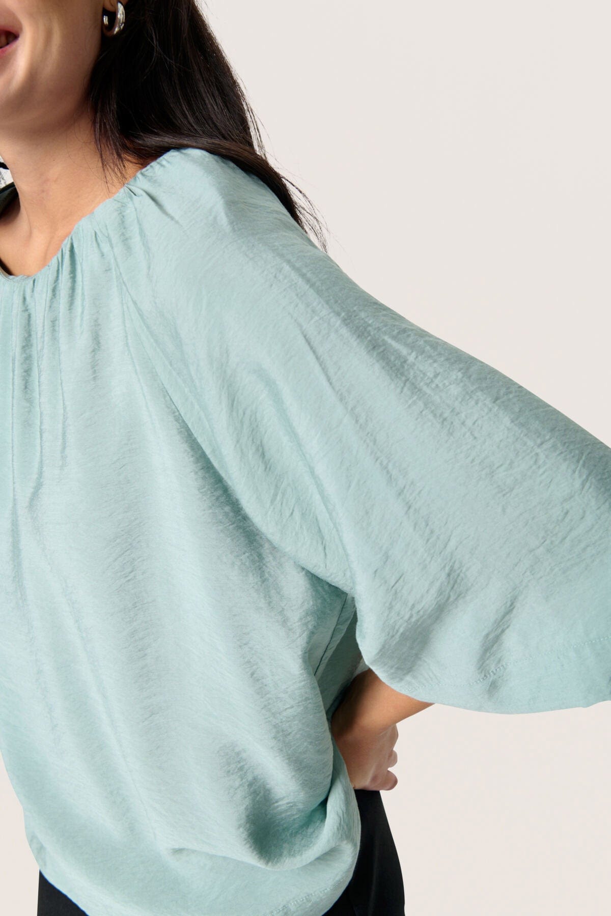 Soaked in Luxury Leodora Top - Silver Blue