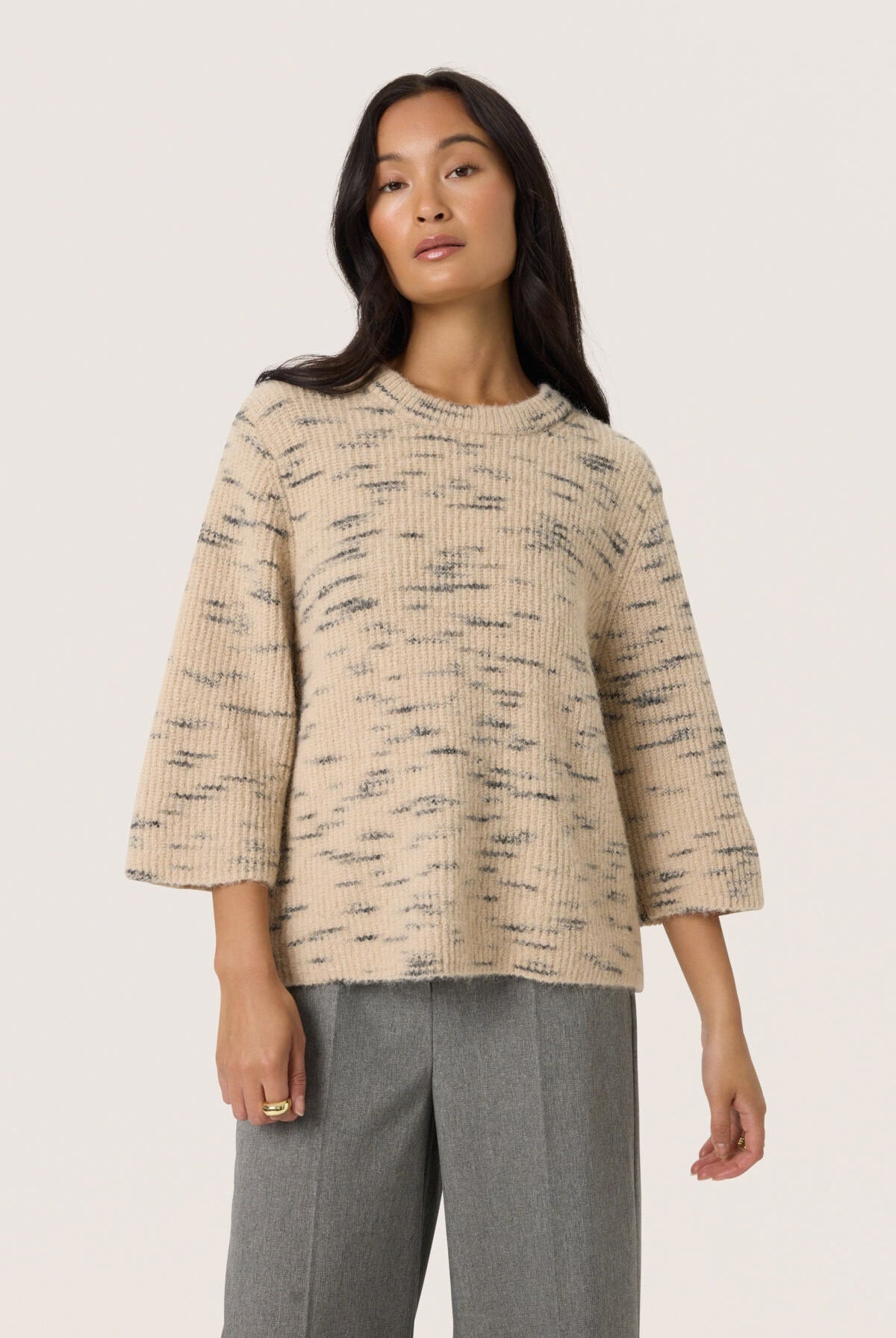 Soaked in Luxury Liora Wool Blend Jumper - Doeskin