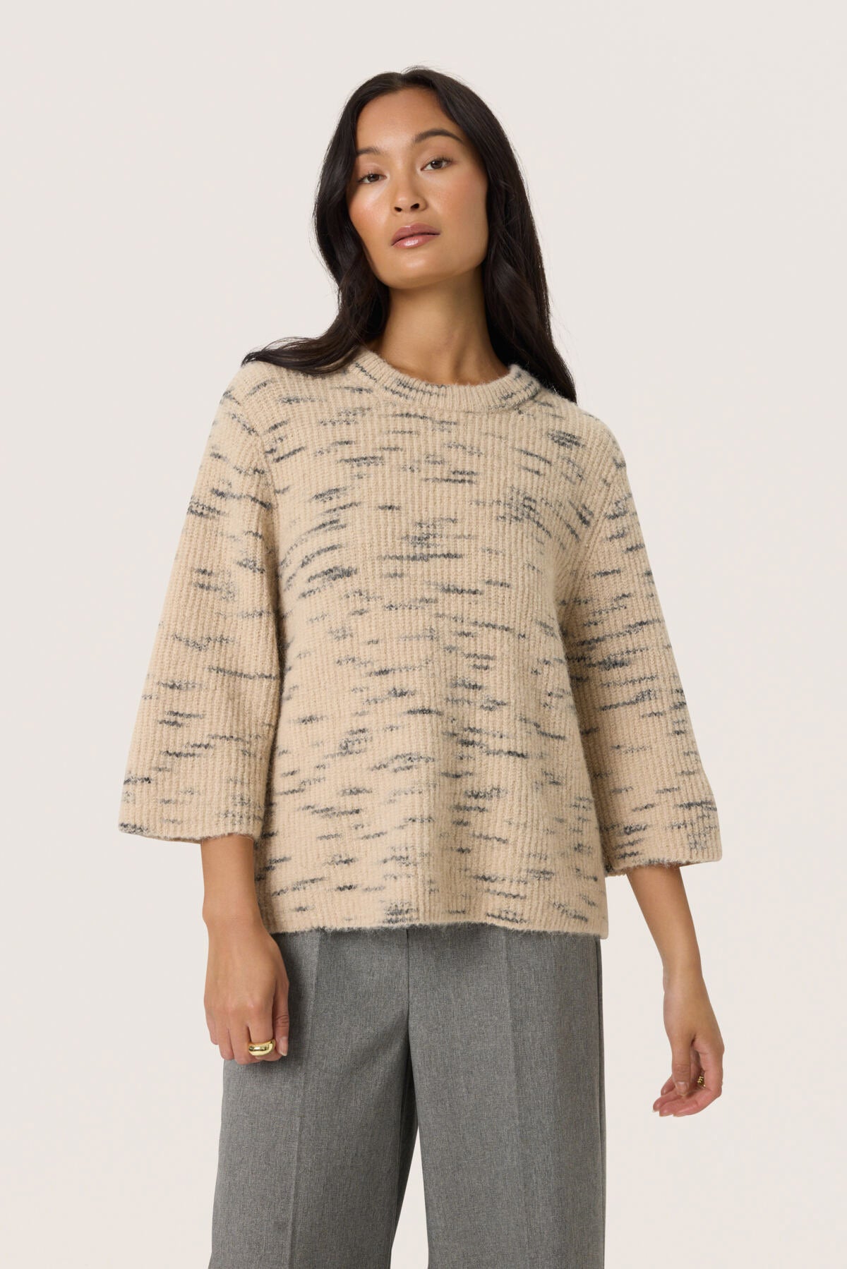 Soaked in Luxury Liora Wool Blend Jumper - Doeskin