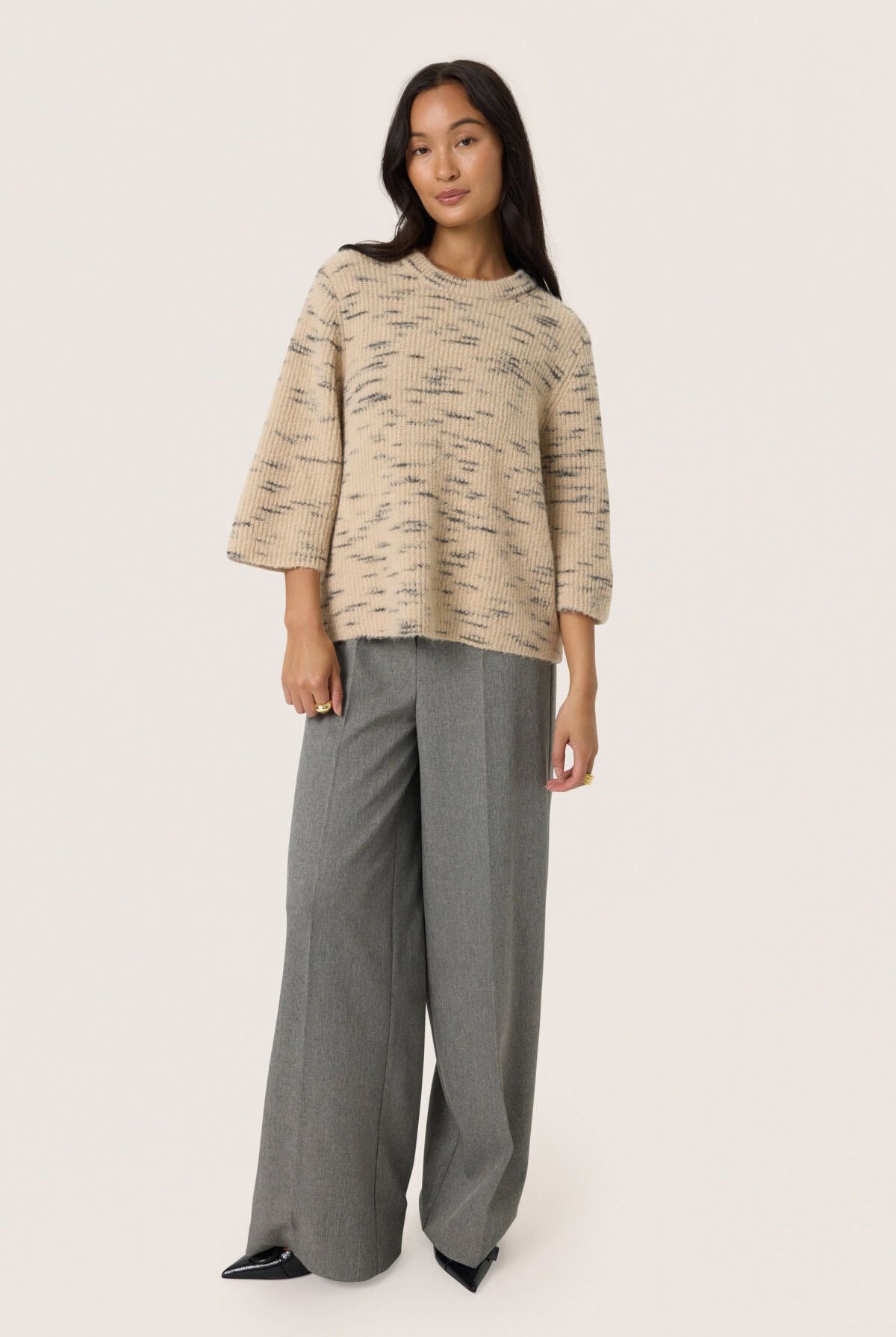 Soaked in Luxury Liora Wool Blend Jumper - Doeskin