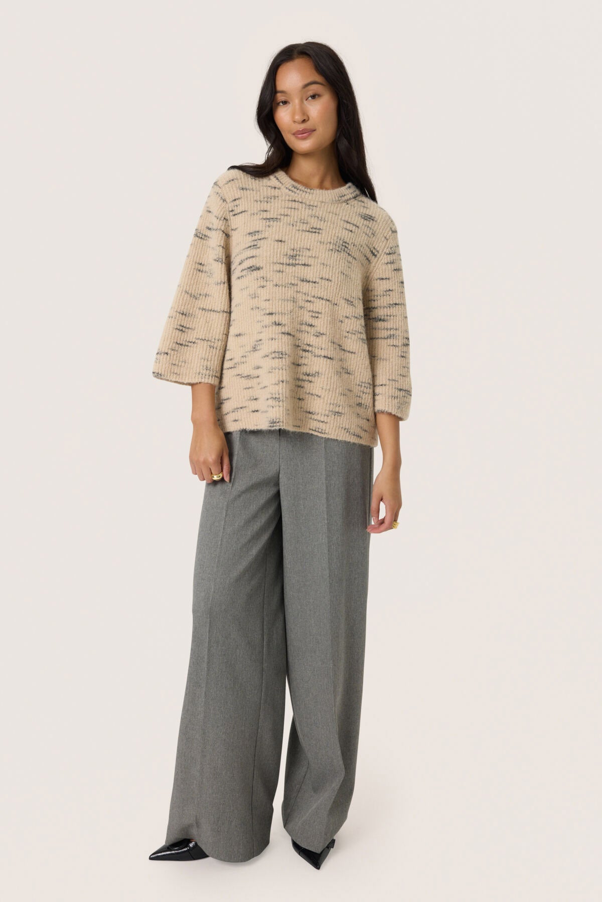 Soaked in Luxury Liora Wool Blend Jumper - Doeskin