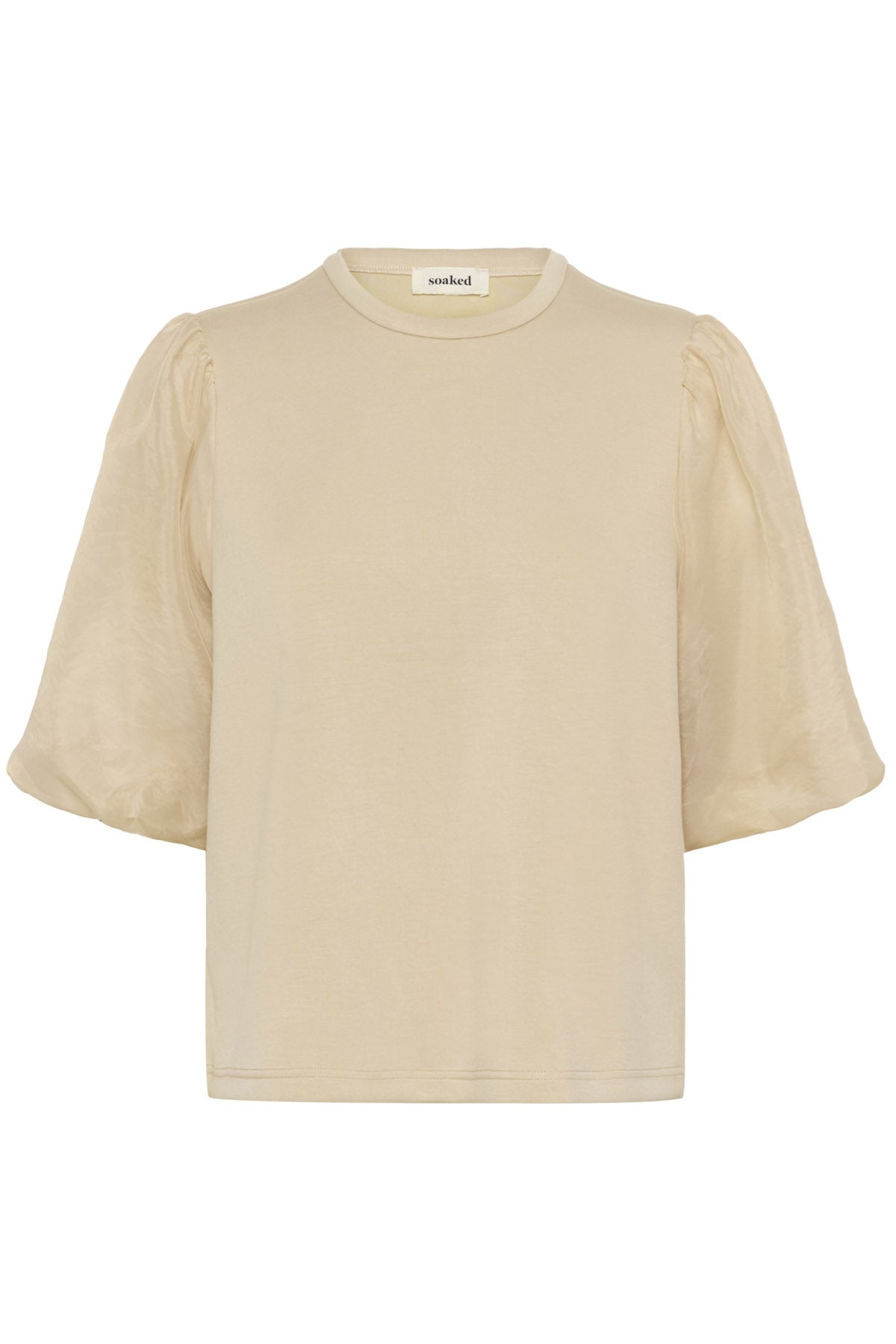 Soaked in Luxury Marigold Puff Sleeve Top - White Pepper