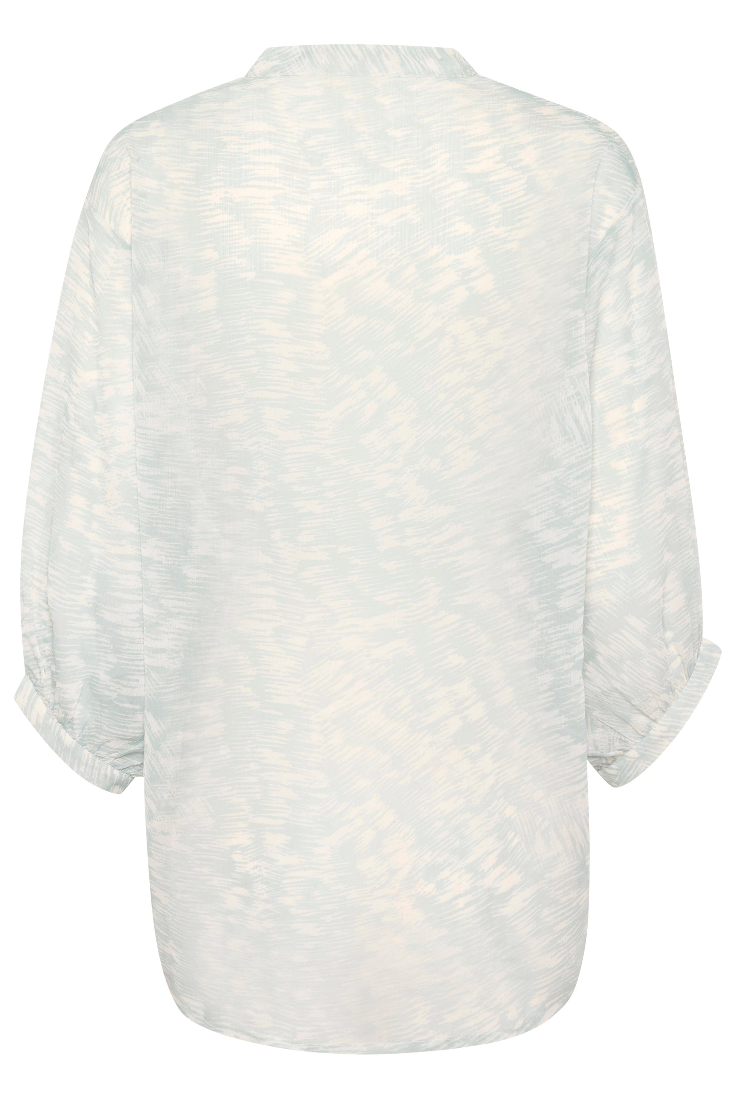 Soaked in Luxury Marta Amily 3/4 Sleeve Blouse - Silver Blue Stroke Print