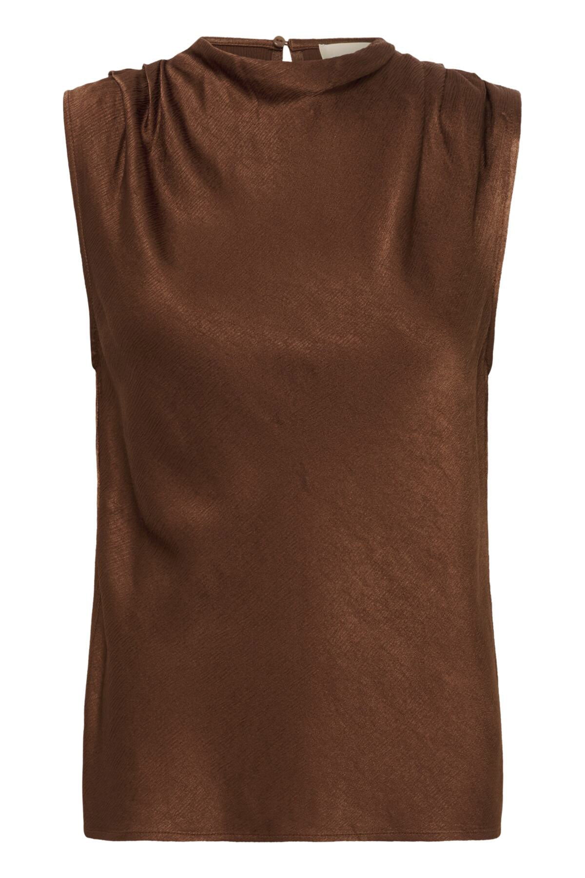 Soaked in Luxury Mirabella Sleeveless Top - Cappuccino