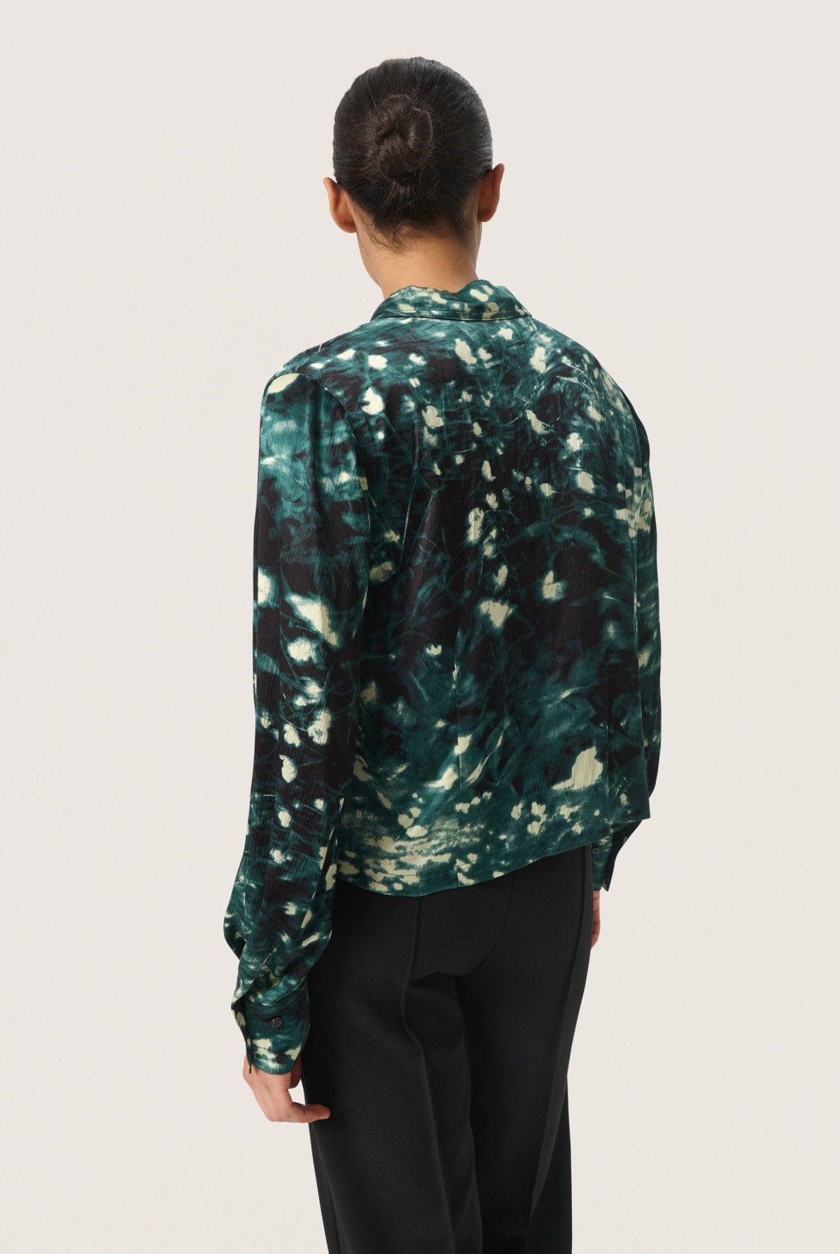 Soaked in Luxury Miria Printed Shirt - Rain Forest Splash Print
