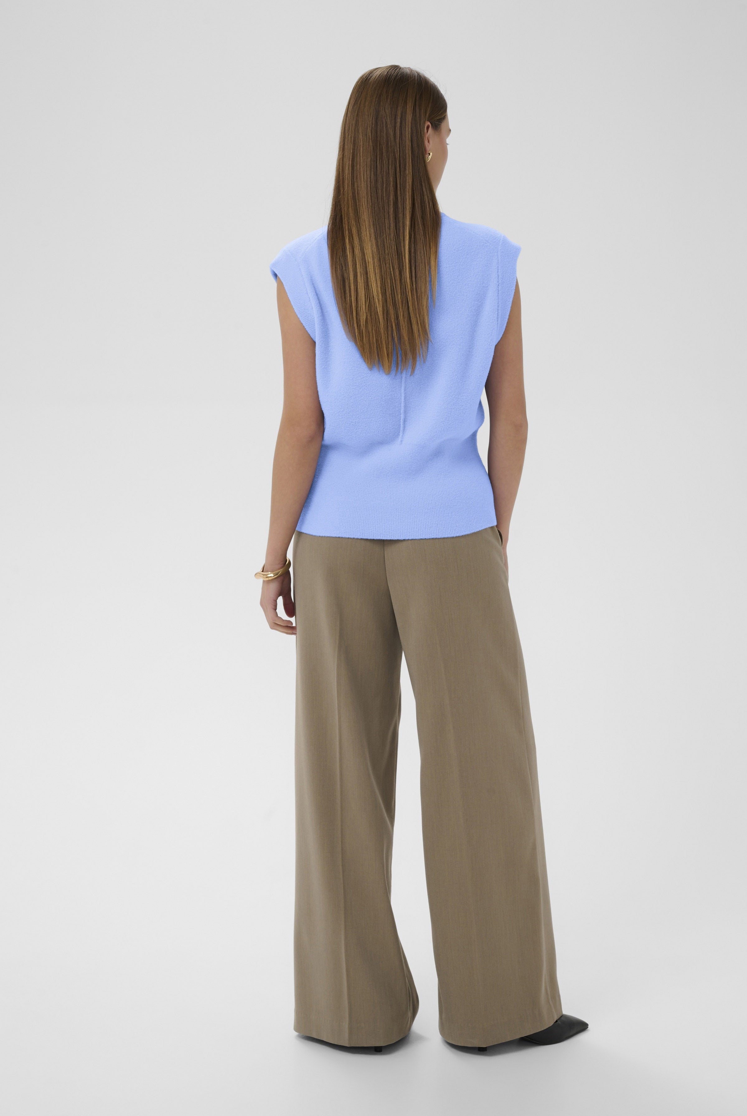 Soaked in Luxury Nerea Knitted Sleeveless Jumper - Hydrangea