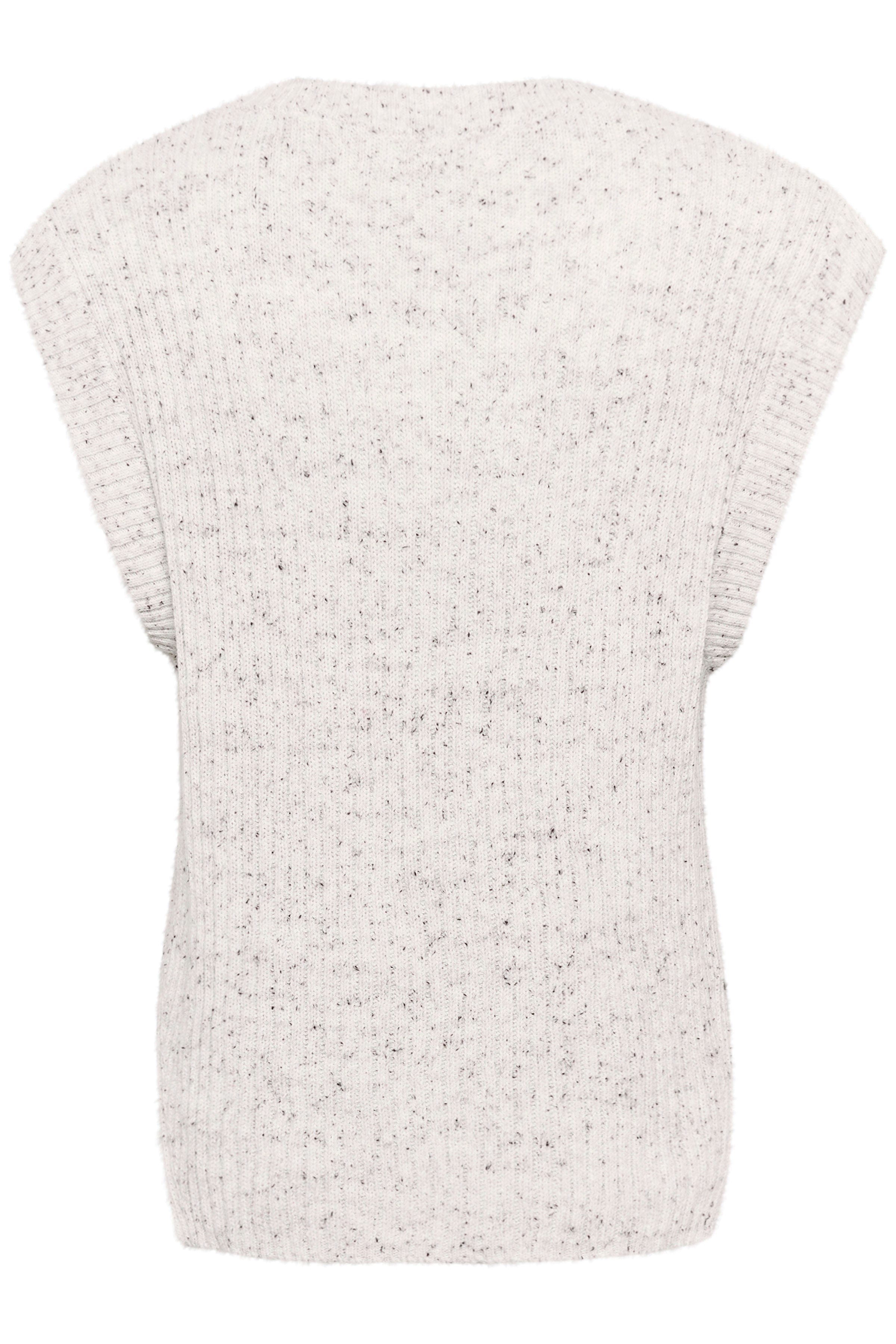 Soaked in Luxury Nymphadora Knitted Sleeveless Jumper - Broken White