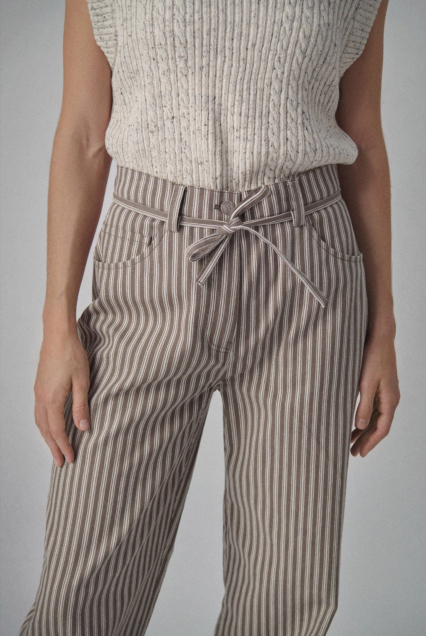 Soaked in Luxury Nymphadora Knitted Sleeveless Jumper - Broken White