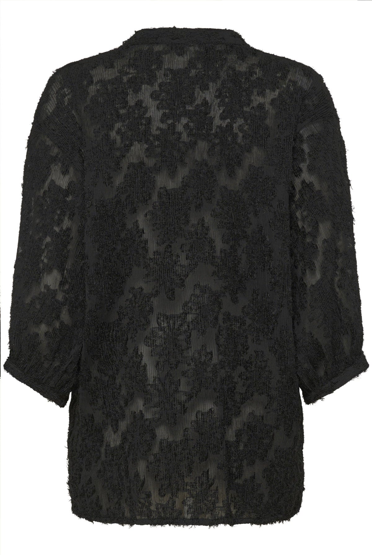 Soaked in Luxury Raye Amily Textured Blouse - Black