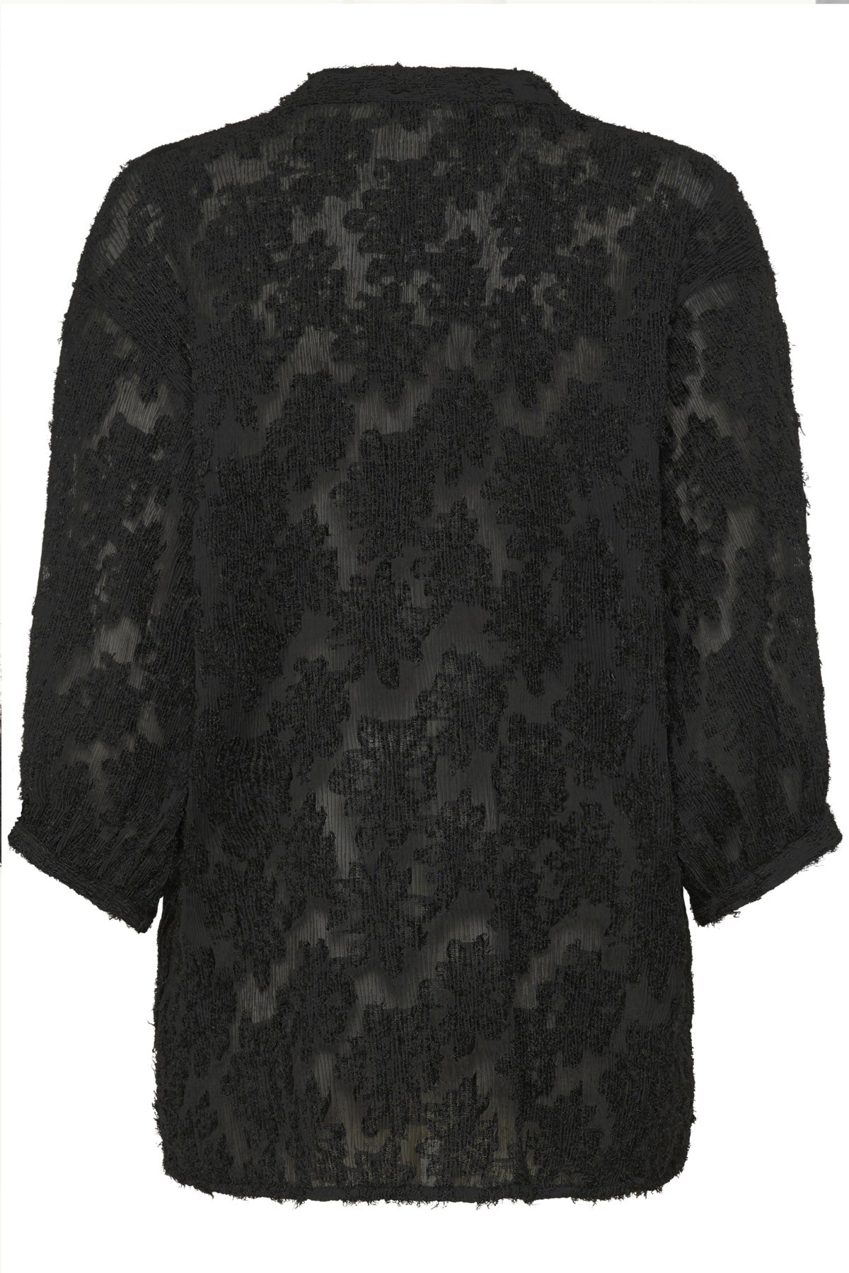 Soaked in Luxury Raye Amily Textured Blouse - Black