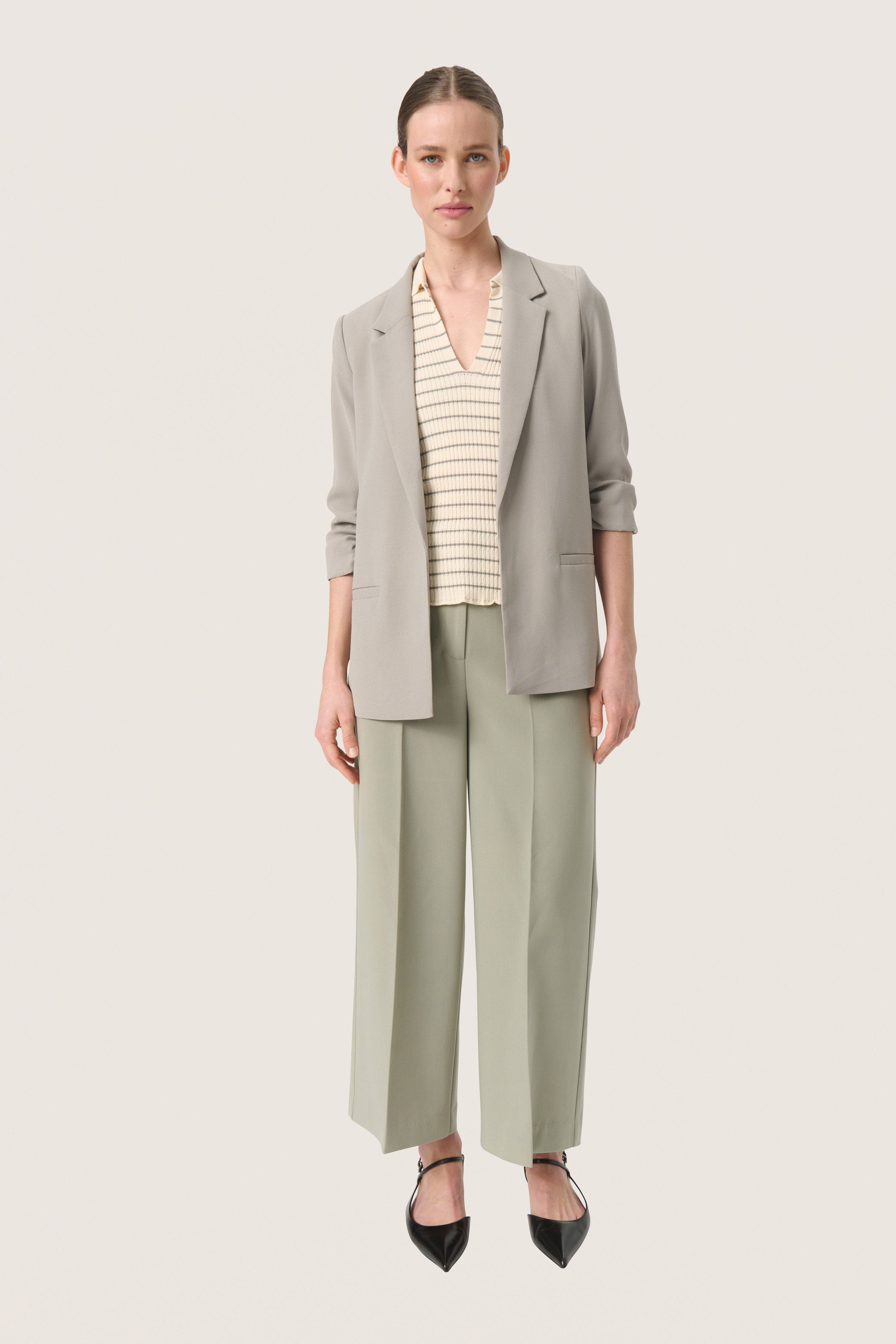 Soaked in Luxury Shirley Blazer - Shadow