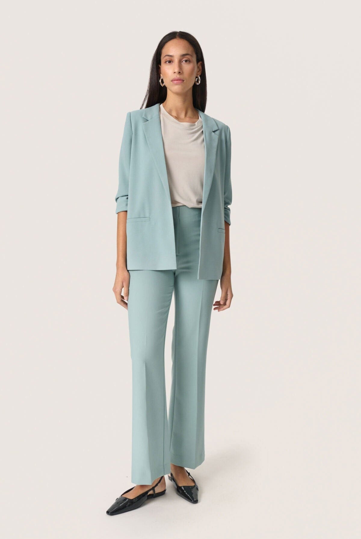 Soaked in Luxury Shirley Blazer - Silver Blue