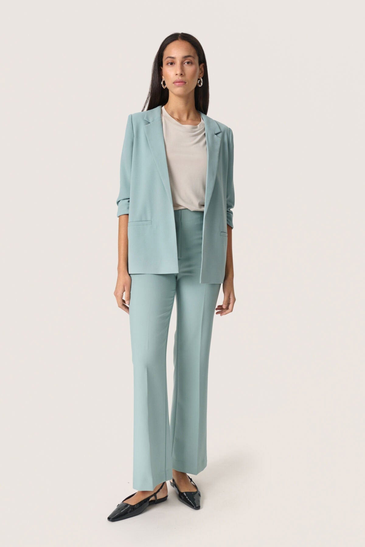 Soaked in Luxury Shirley Blazer - Silver Blue