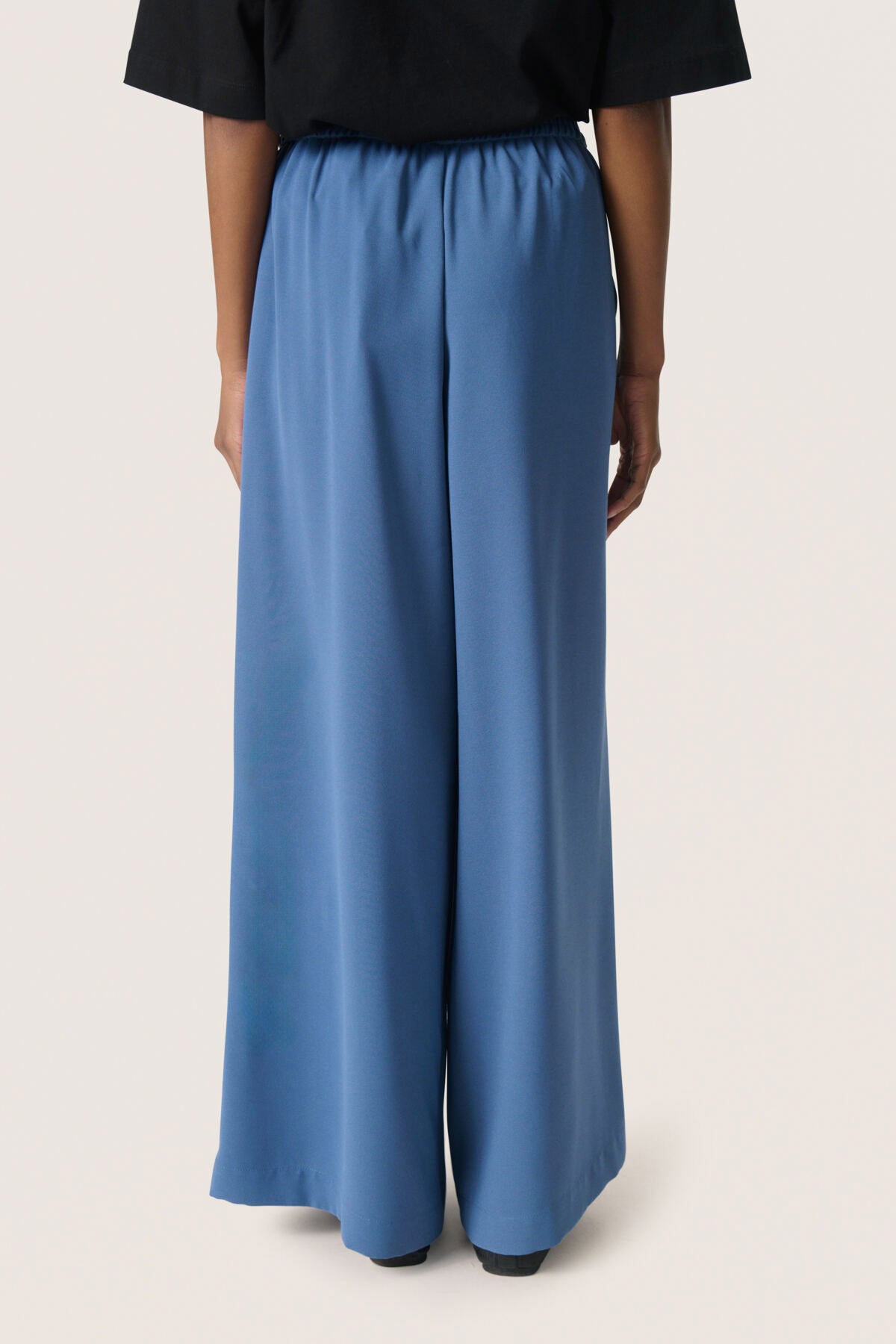 Soaked in Luxury Shirley Wide Leg Trousers - Bijou Blue