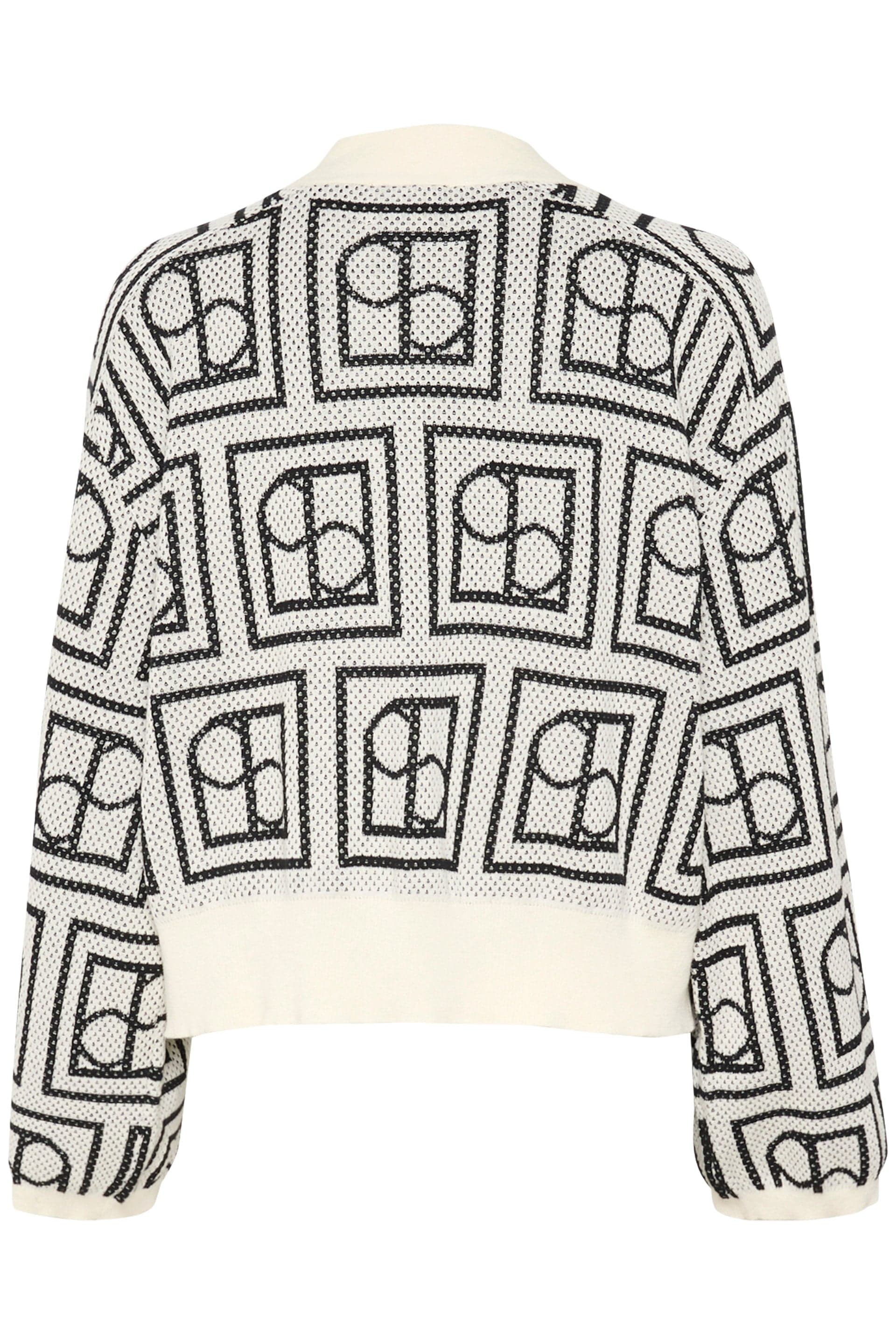 Soaked in Luxury Shonda Cardigan - White and Black Monogram