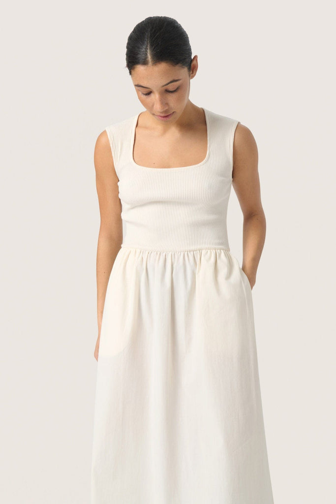 Soaked in Luxury Simone Sleeveless Dress - Whisper White