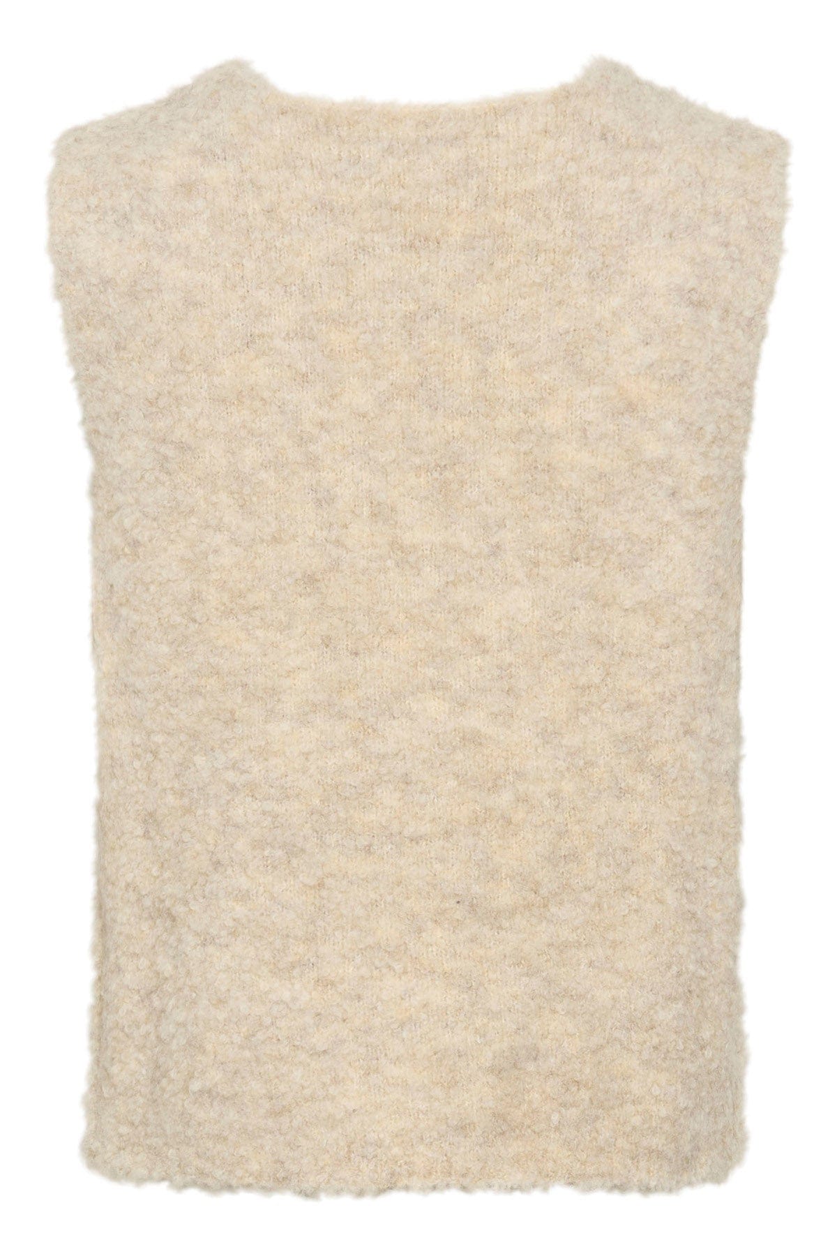 Soaked in Luxury Venessa Knitted Sleeveless Jumper - Oatmeal Melange
