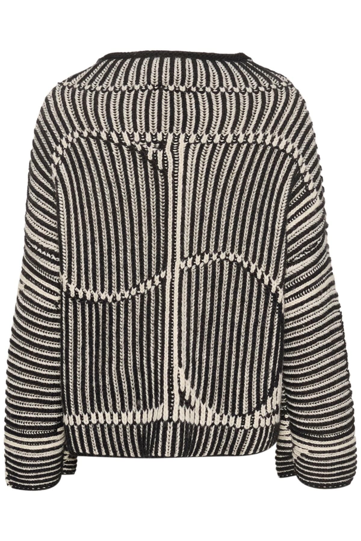 Soaked in Luxury Yelena Chunky Wool Blend High Neck Jumper - Black