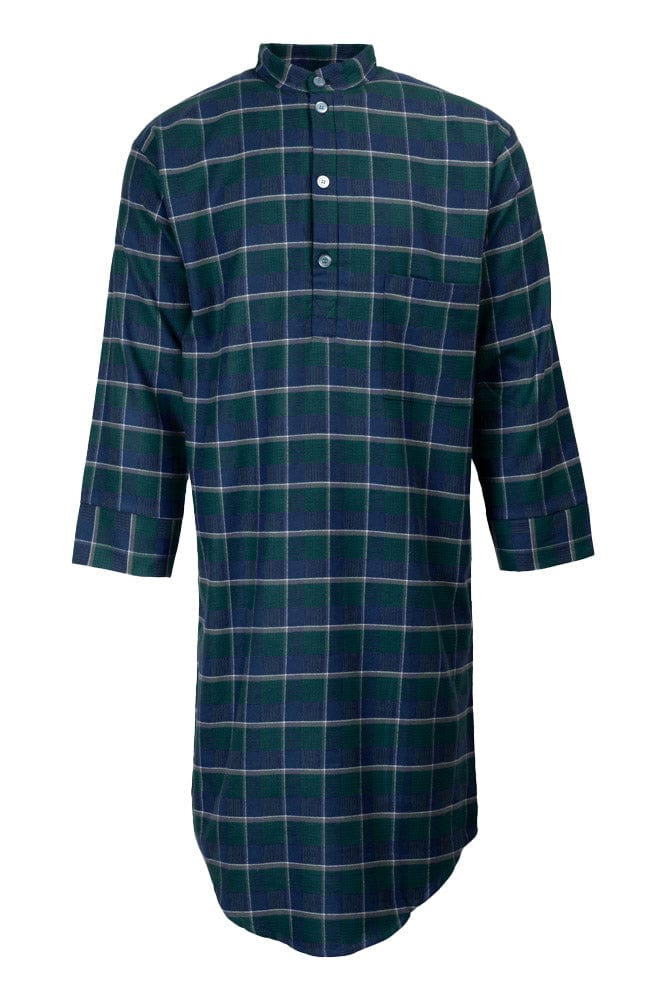 Somax Navy/Green Check Brushed Cotton Nightshirt