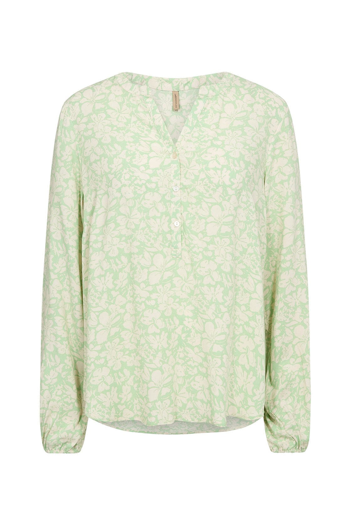 Soya Concept Adisa Floral Print Blouse - Bright Green Combi