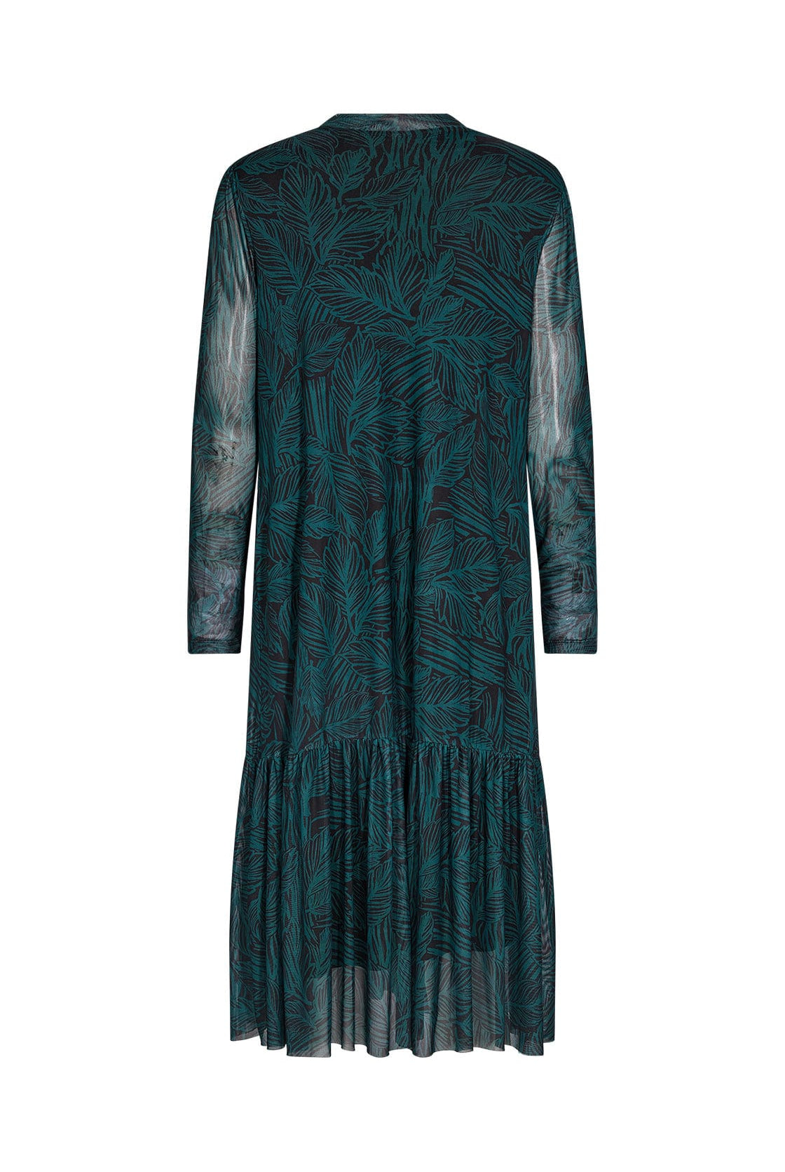 Soya Concept Alda Mesh Printed Dress - Shady Green Combi