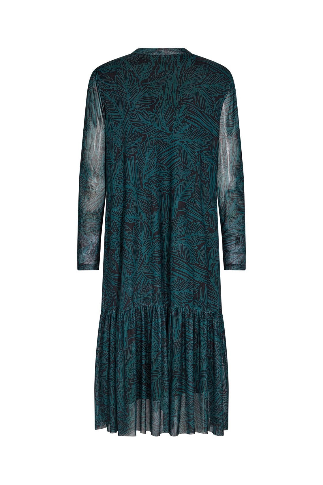 Soya Concept Alda Mesh Printed Dress - Shady Green Combi
