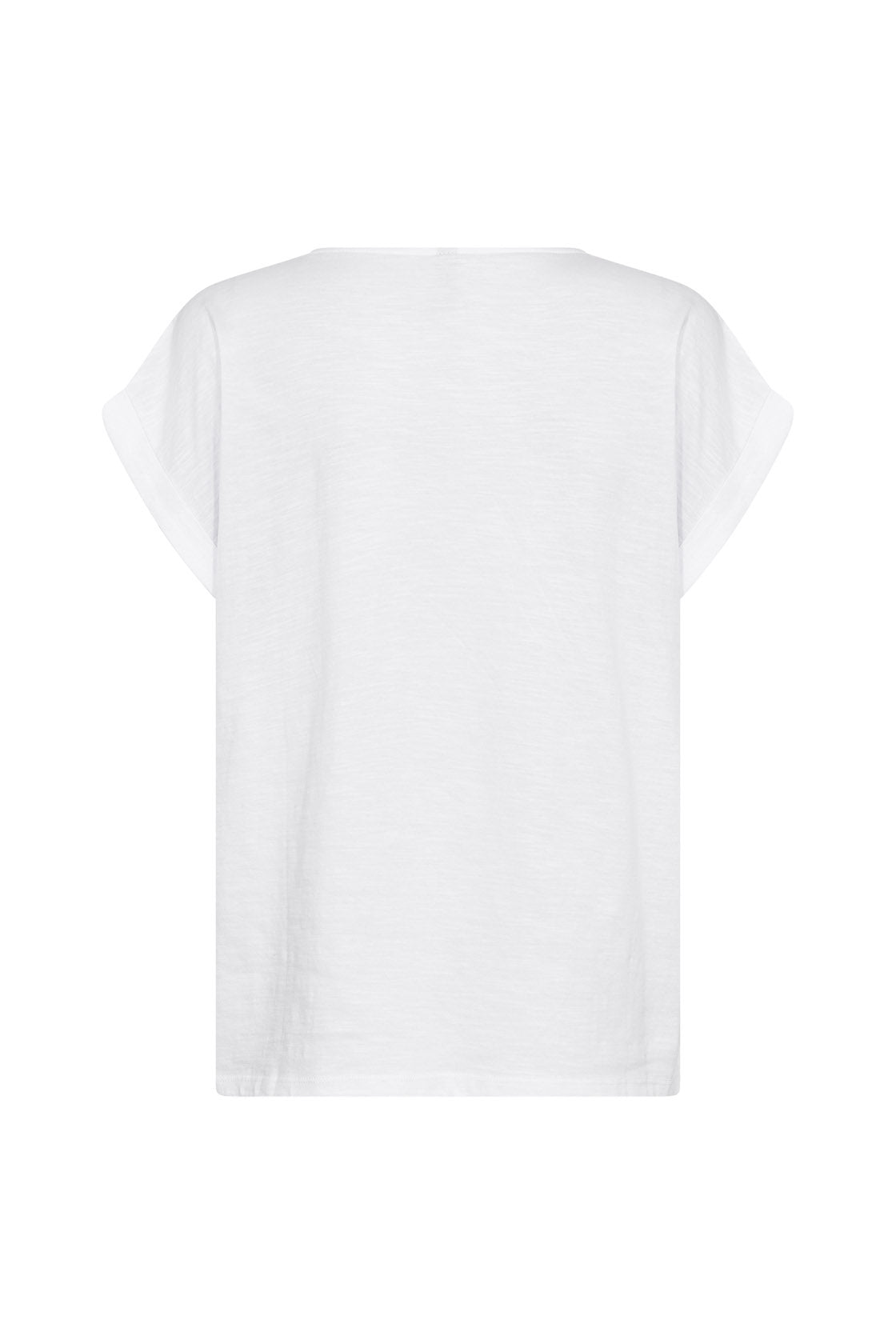 Soya Concept Babette Button-Detail T-Shirt - White