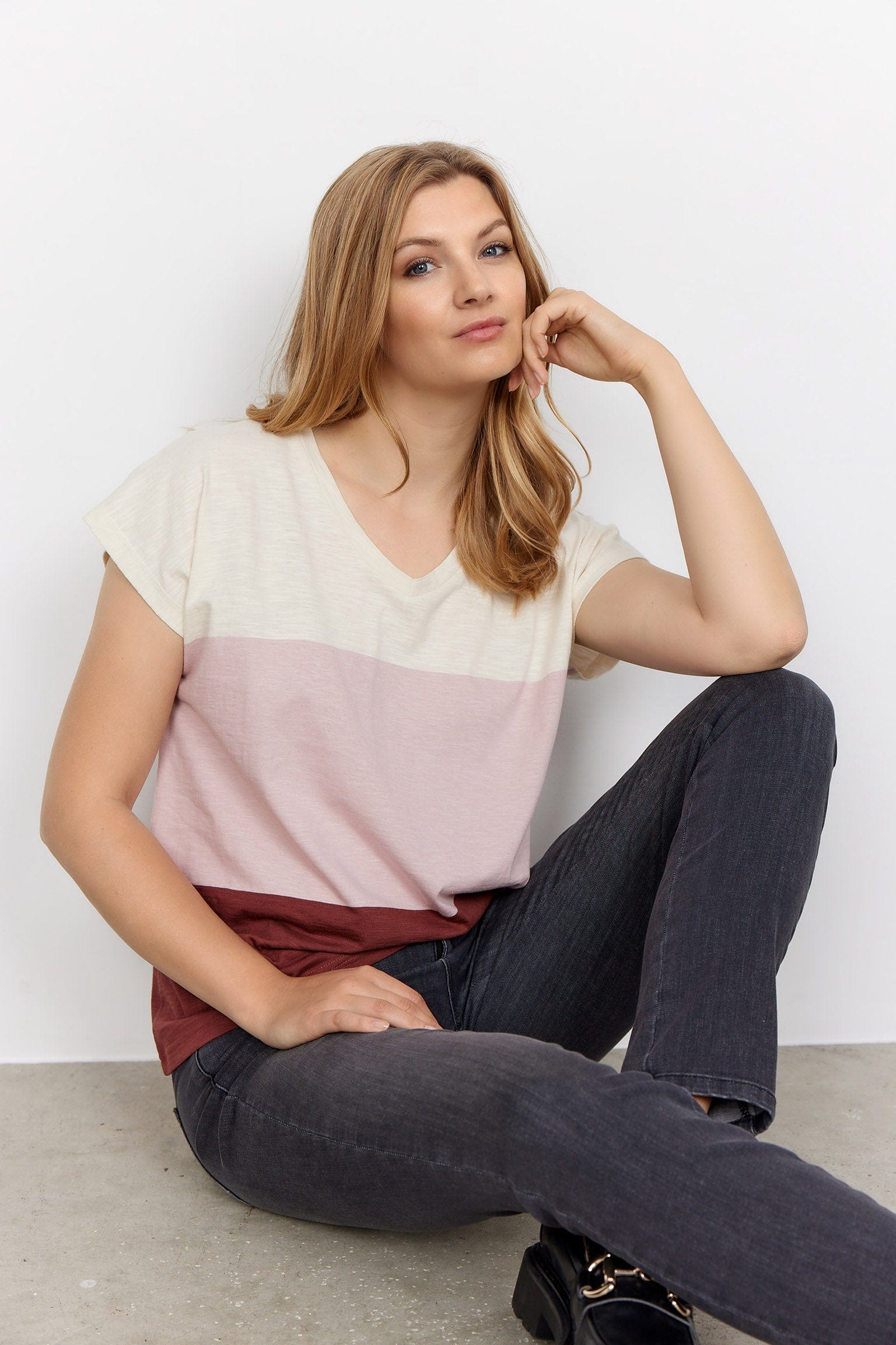 Soya Concept Babette T-Shirt - Wine Combi