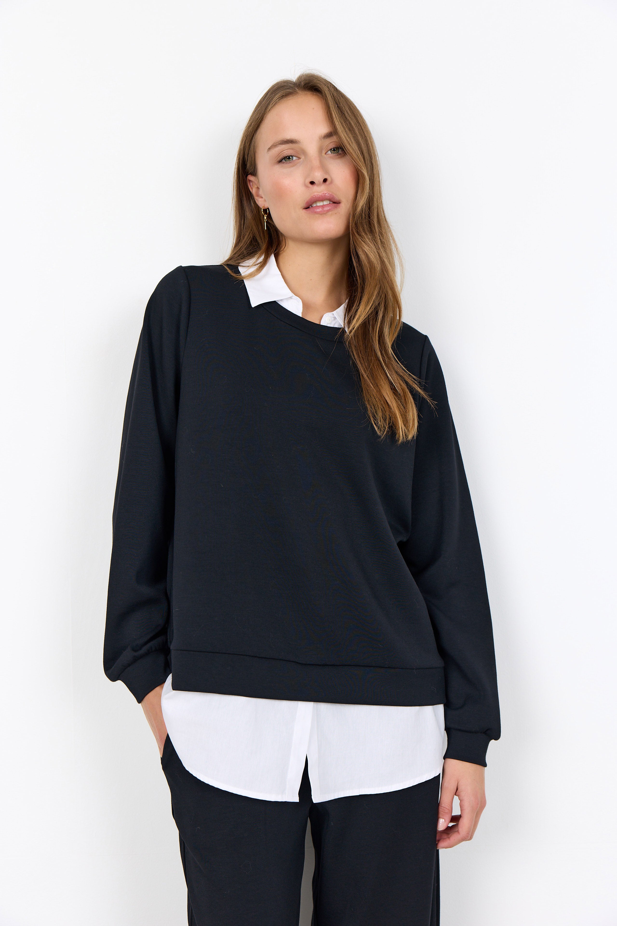 Soya Concept Banu 2 in 1 Sweatshirt - Black