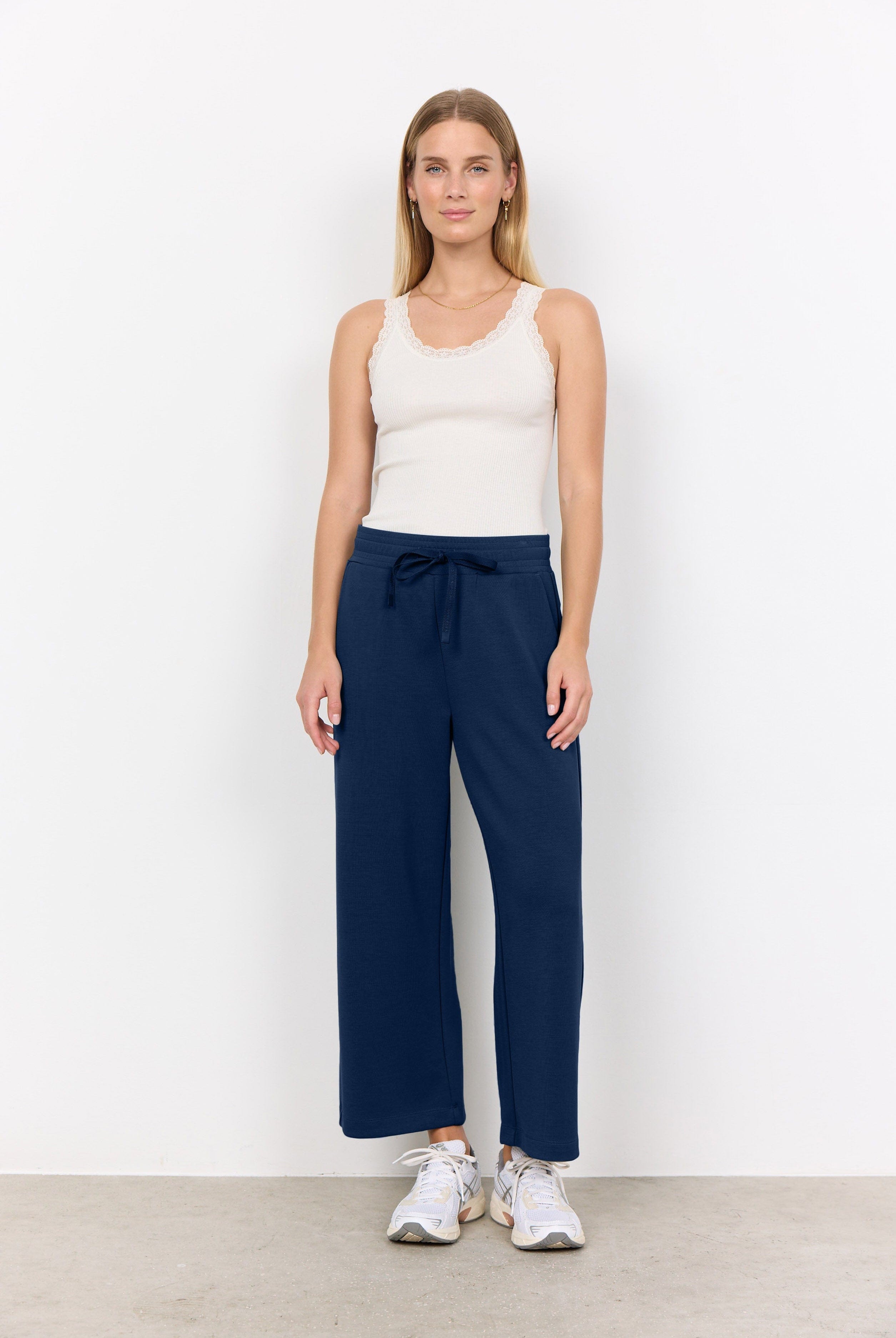 Soya Concept Banu Cropped Lounge Trousers - Navy