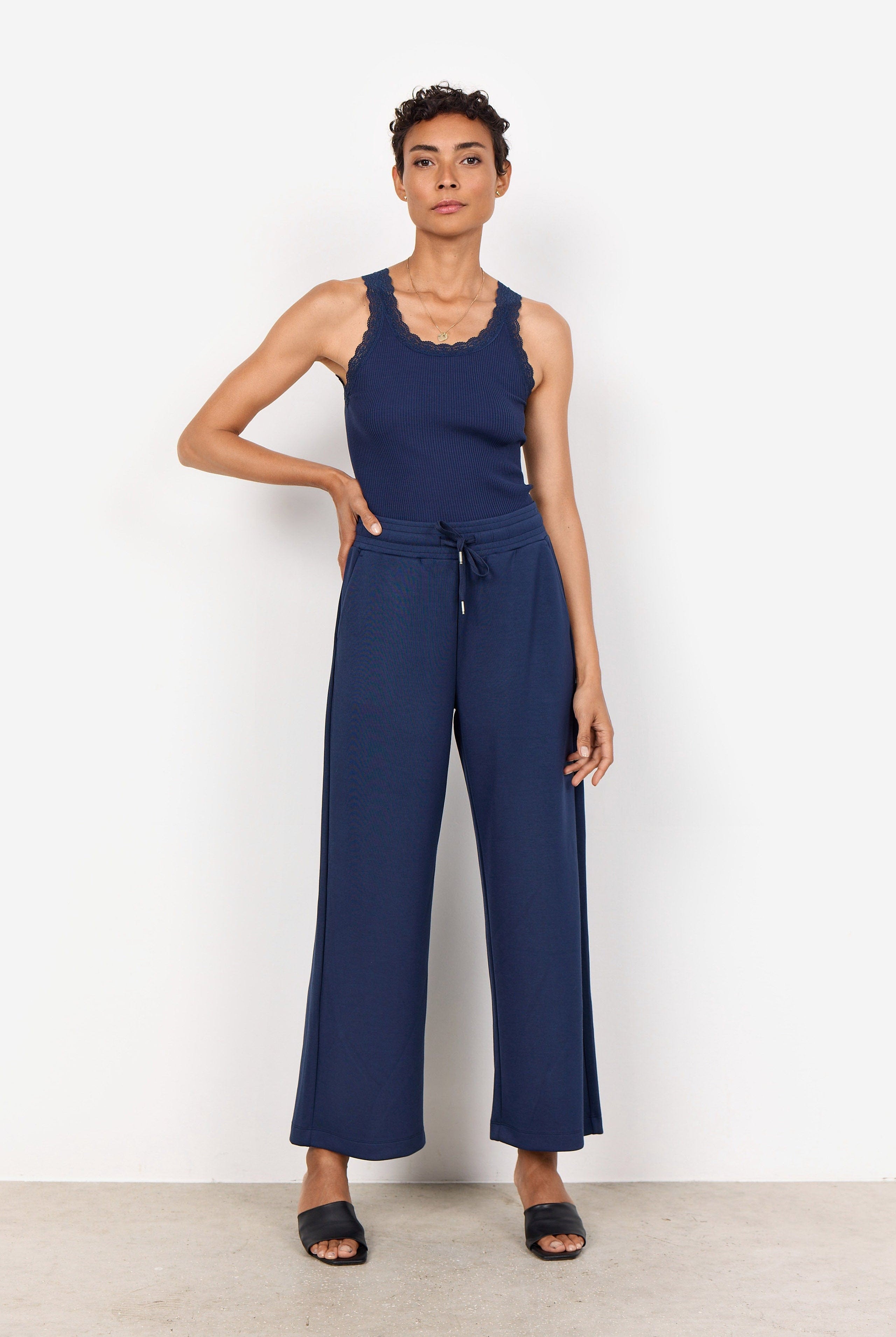 Soya Concept Banu Lounge Trousers - Blue Iris