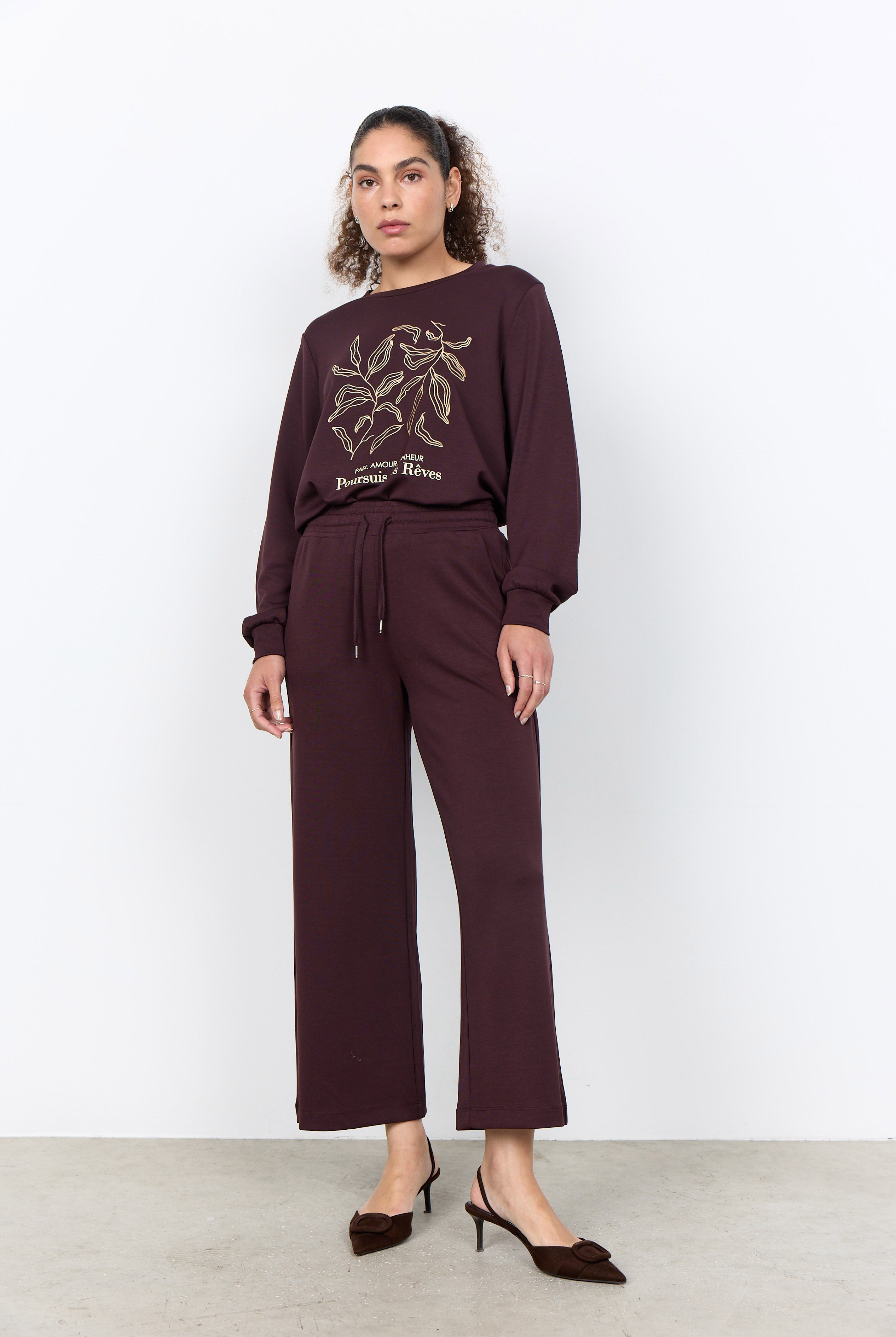 Soya Concept Banu Lounge Trousers - Chocolate Plum