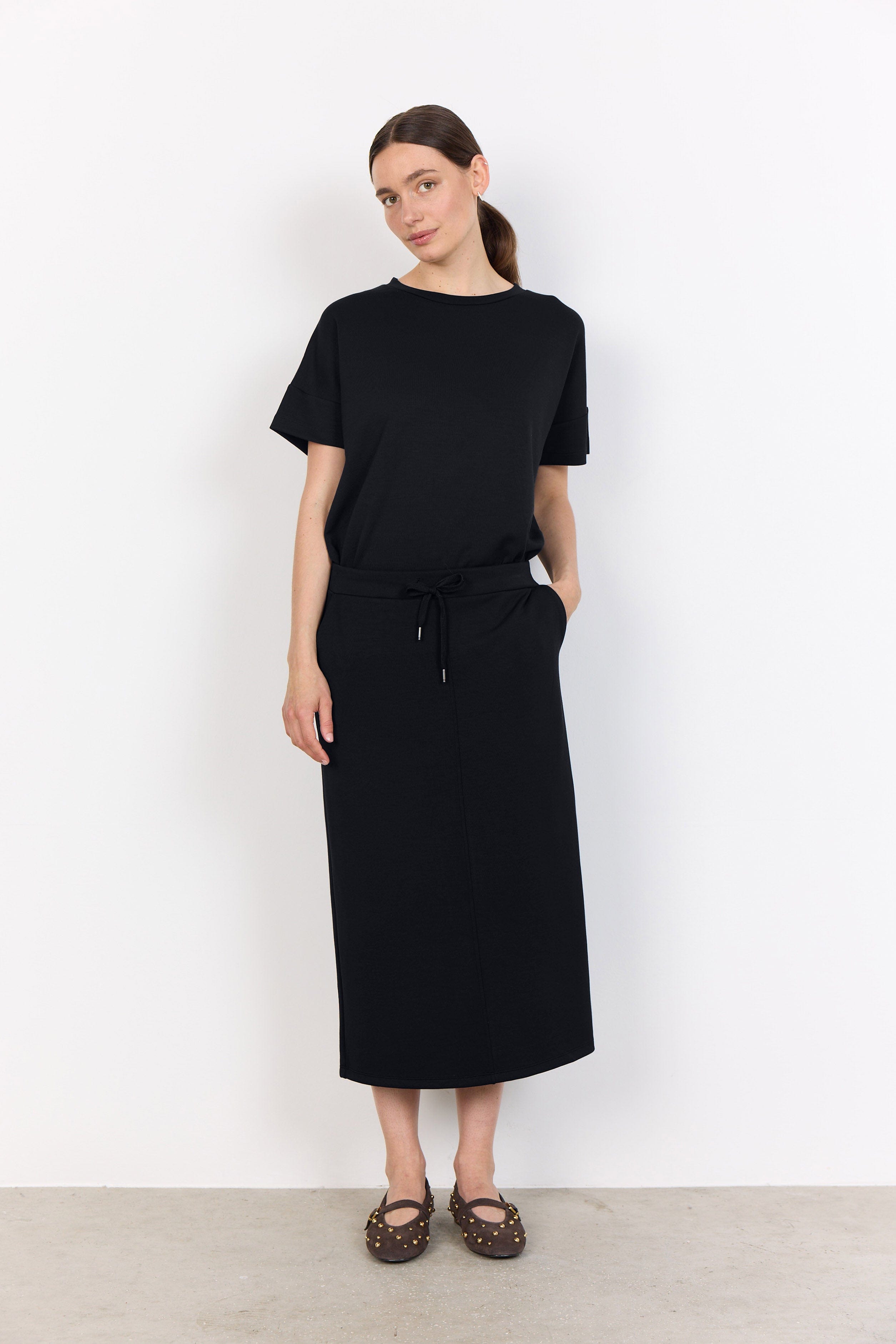 Soya Concept Banu Midi Skirt - Black