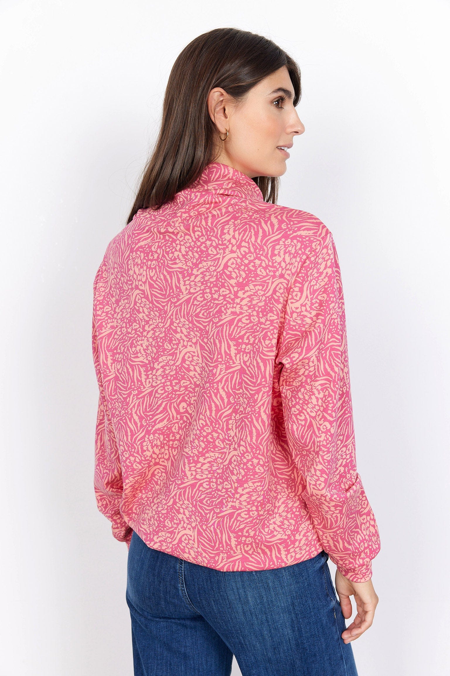 Soya Concept Banu Printed Sweatshirt - Fuchsia Rose Combi