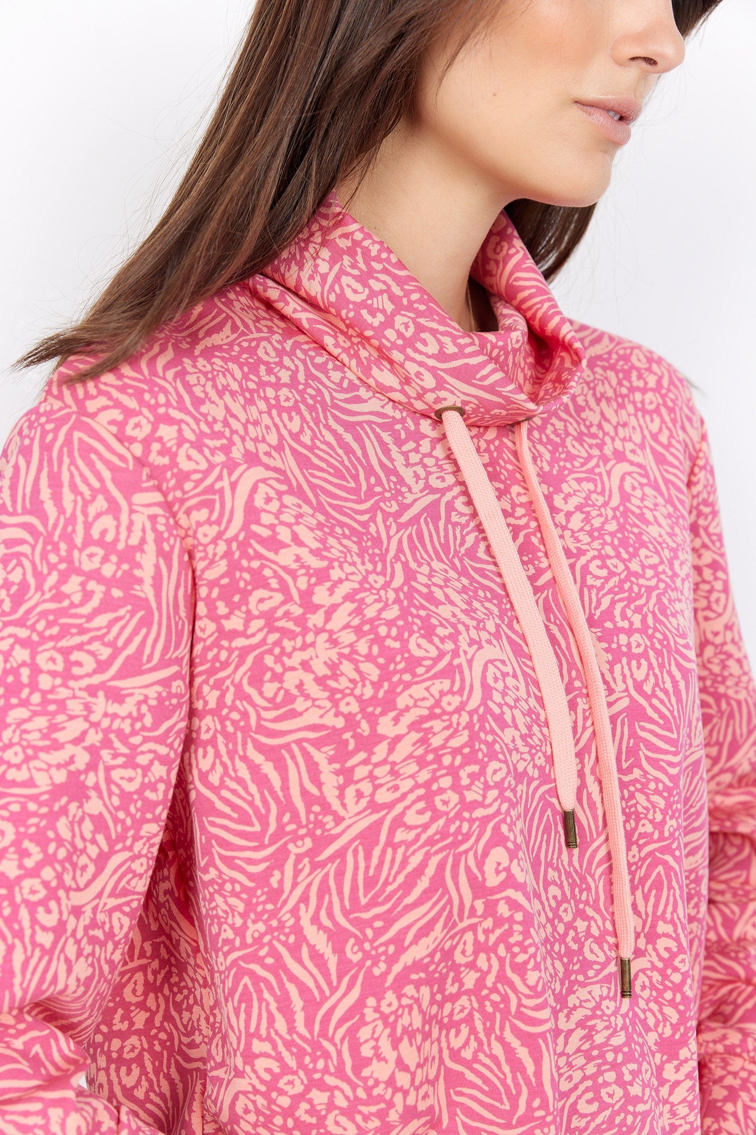Soya Concept Banu Printed Sweatshirt - Fuchsia Rose Combi