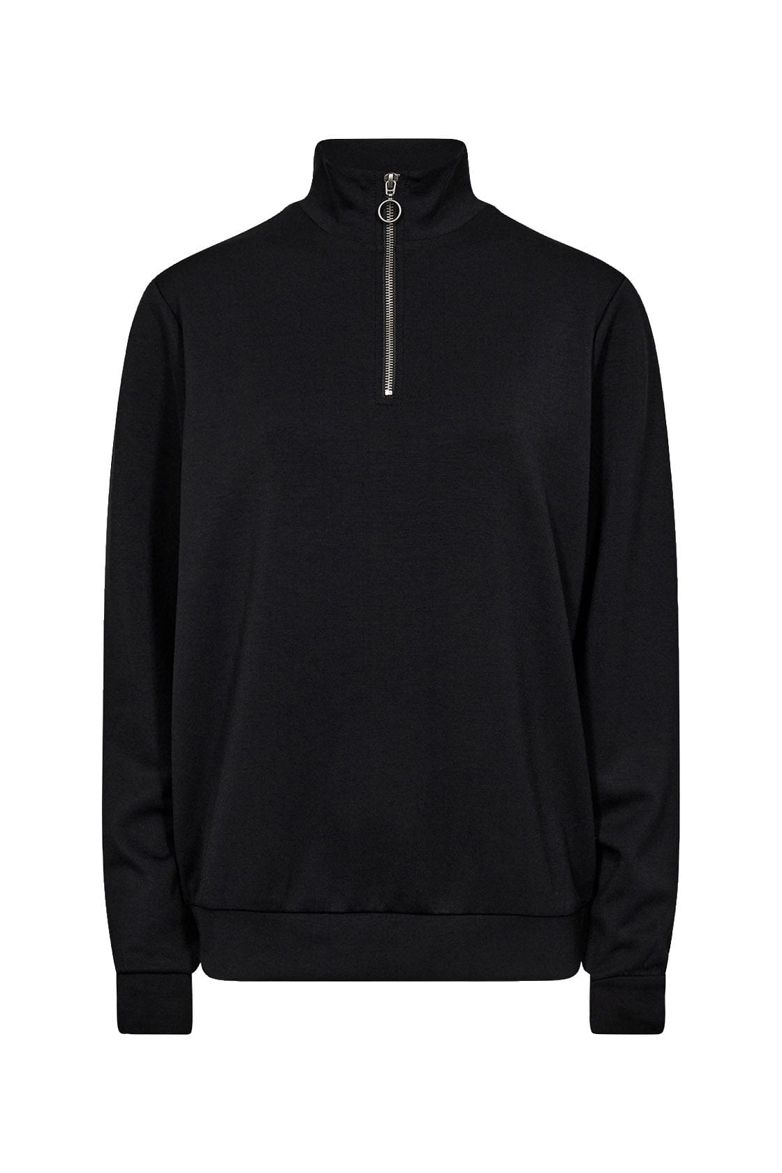 Soya Concept Banu Quarter Zip Sweatshirt - Black