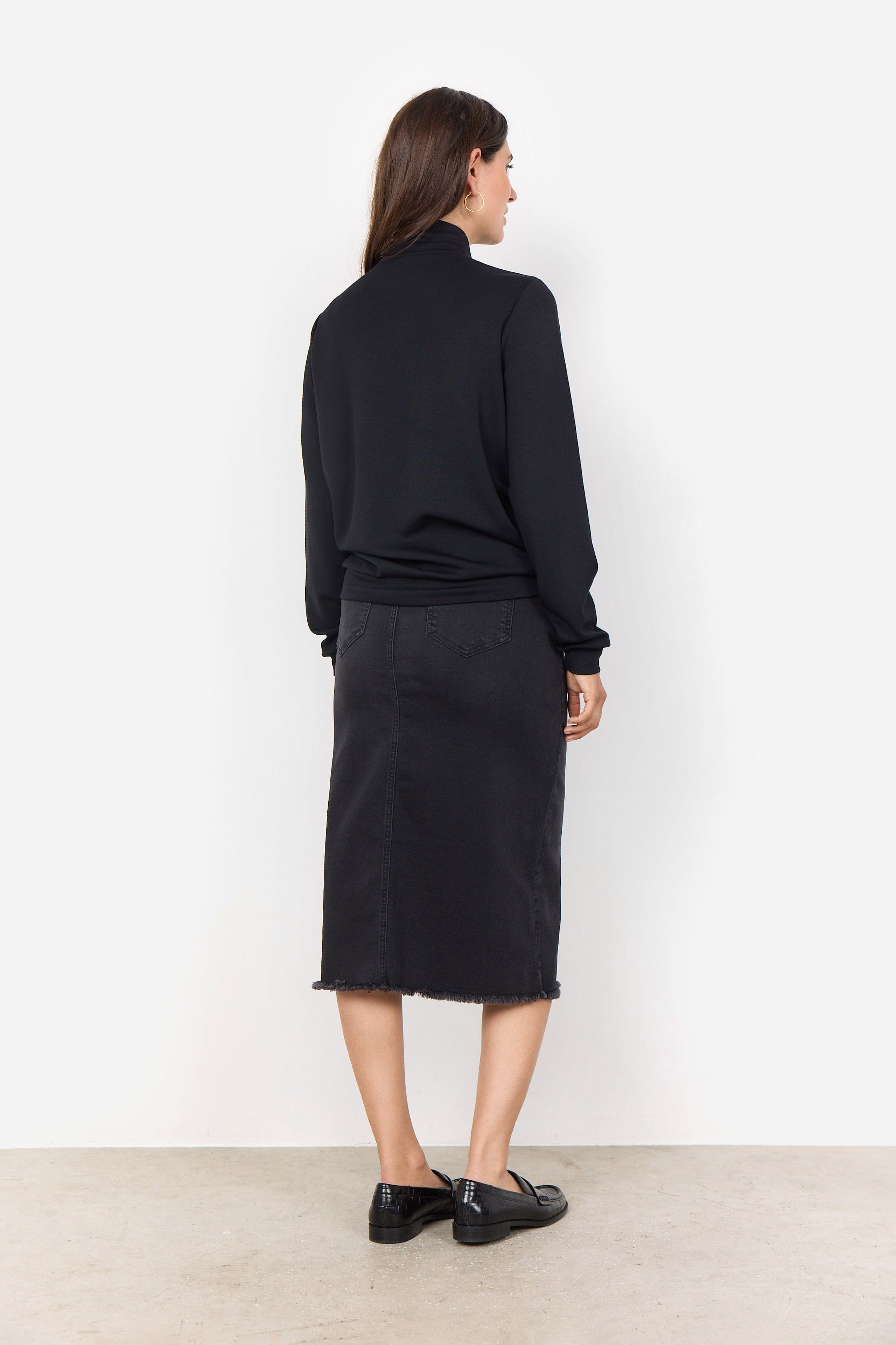 Soya Concept Banu Quarter Zip Sweatshirt - Black