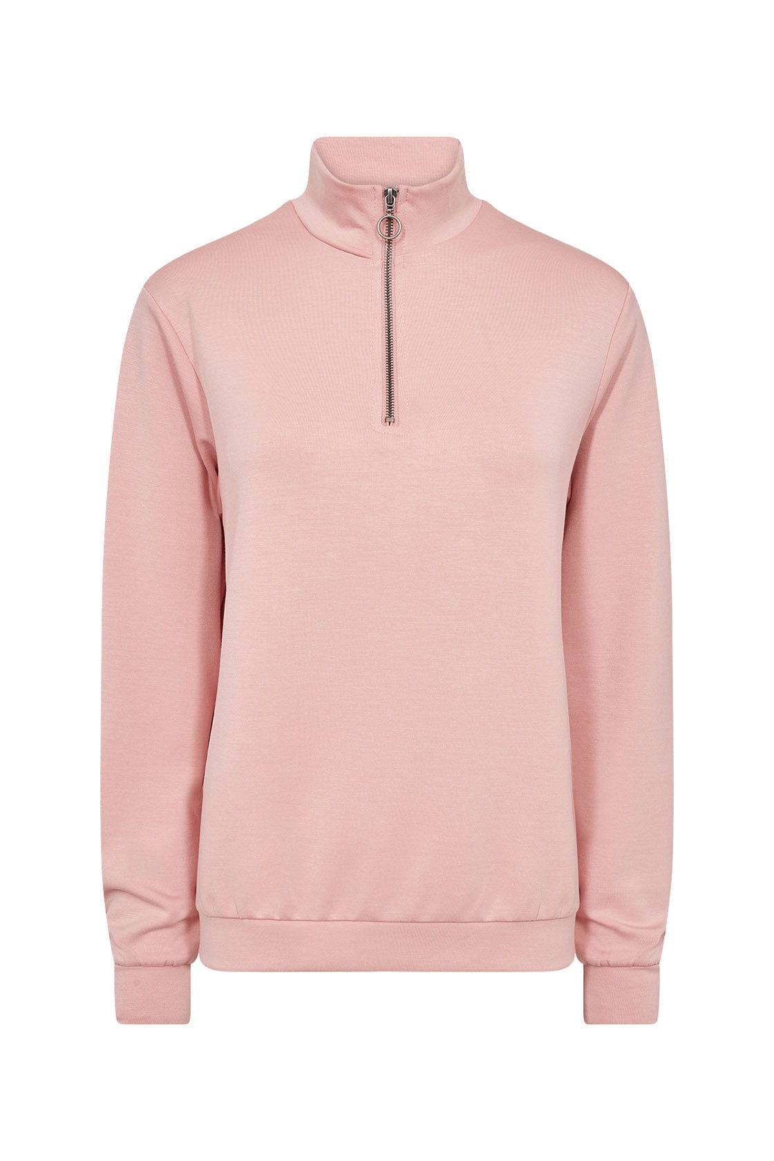 Soya Concept Banu Quarter Zip Sweatshirt - Blush