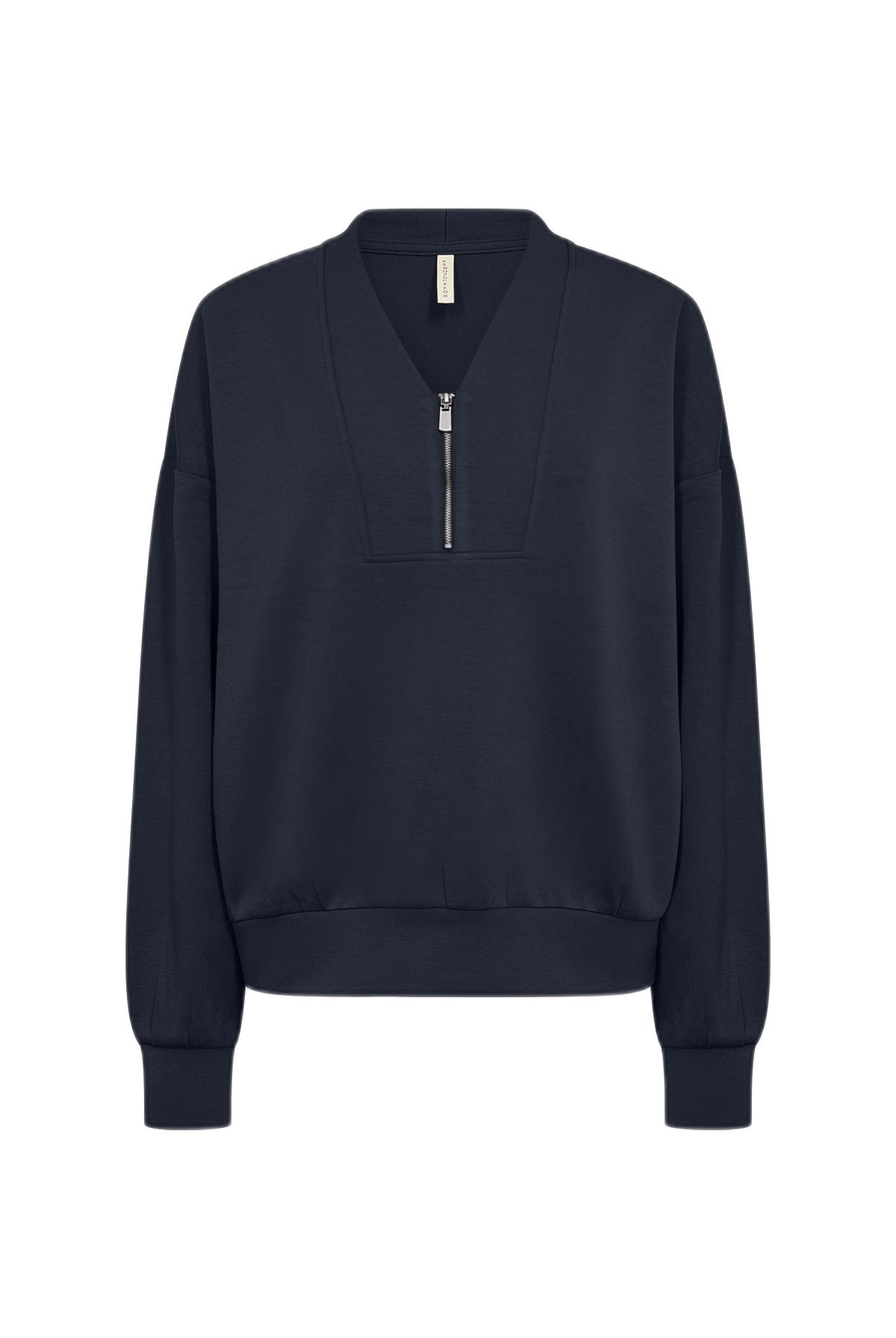 Soya Concept Banu Quarter-Zip Sweatshirt - Navy